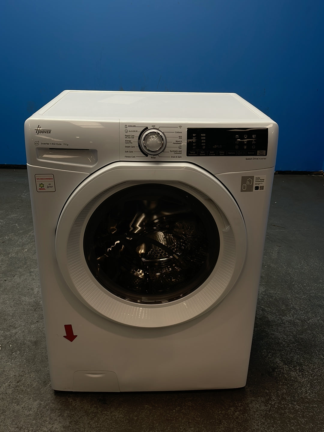 #GRC-164-111 - Hoover H-WASH 350 9kg 1600rpm Washing Machine – Eco-Power Inverter Motor, White