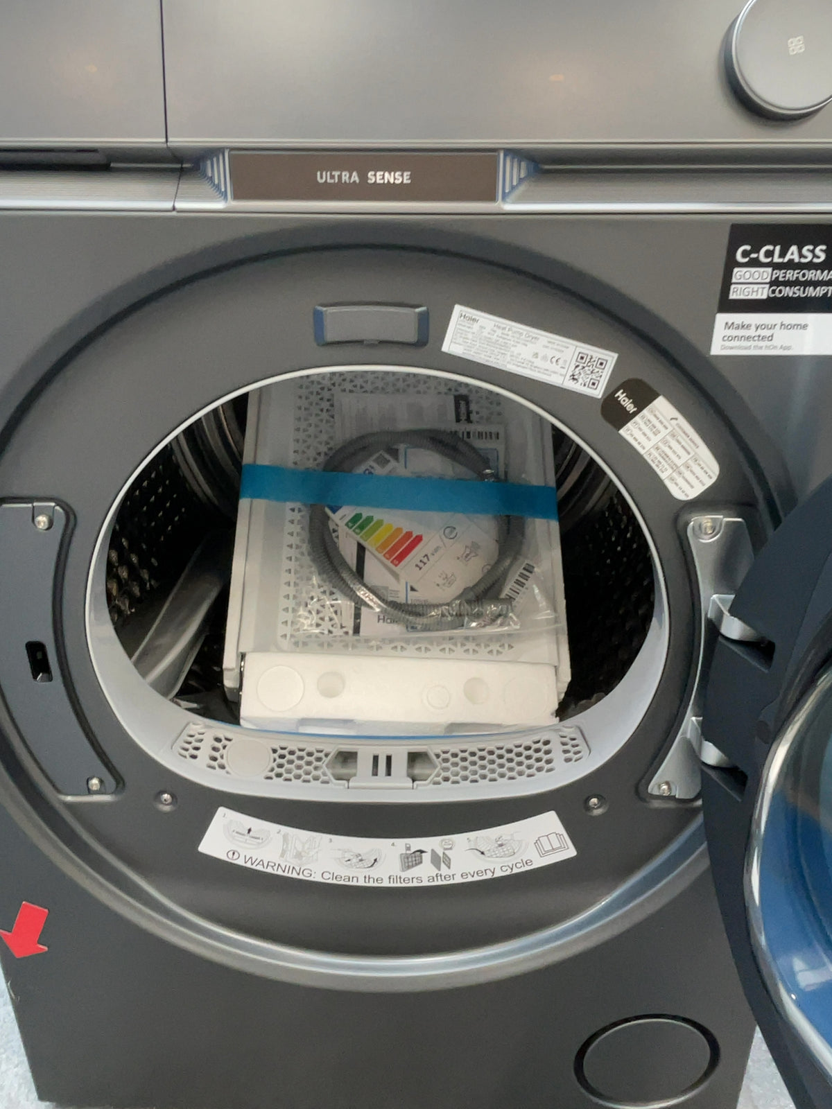 #GRC-164-229 - Haier X Series 9 10kg Heat Pump Tumble Dryer – WiFi Connected, Graphite