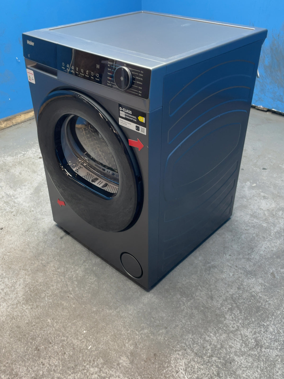 #GRC-164-234 - Haier X Series 5 9kg Heat Pump Tumble Dryer – Grey, D Energy Rating