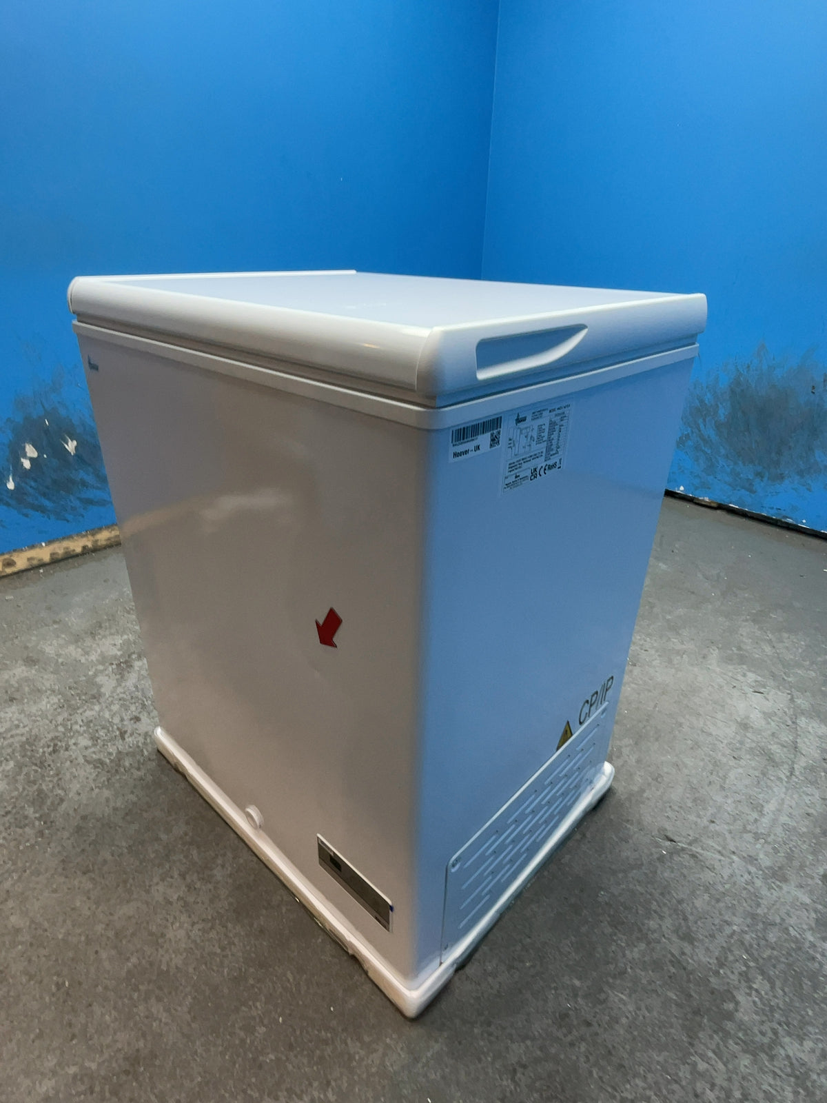 #GRC-164-247 - Hoover 137L Chest Freezer – Fast Freeze, Counterbalanced Lid, White