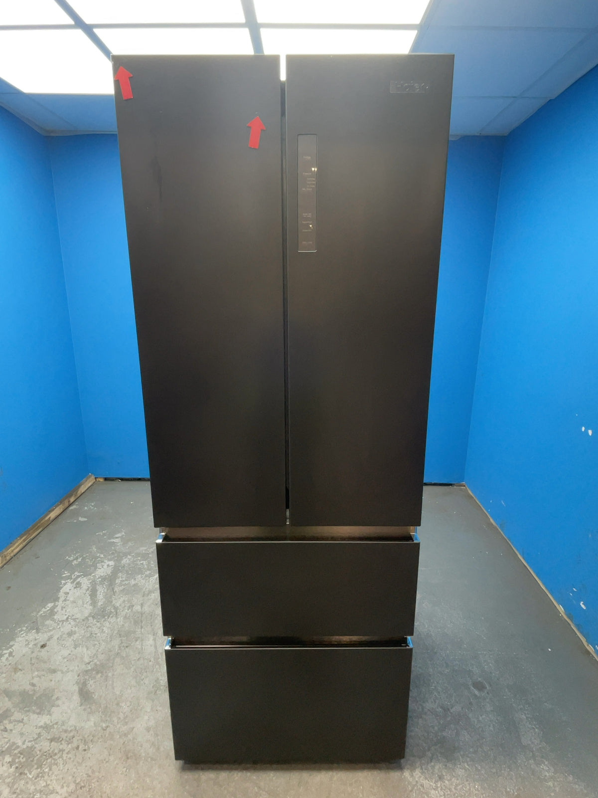 #GRC-164-253 - Haier 70cm French Door Fridge Freezer – 446L, Black, Total No Frost