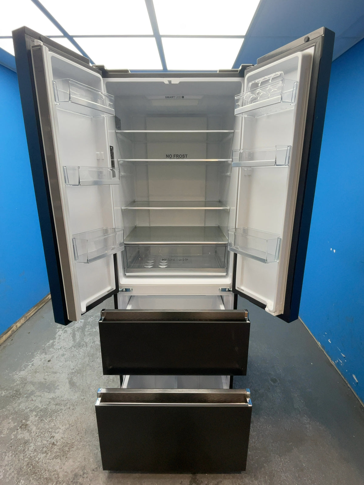 #GRC-164-253 - Haier 70cm French Door Fridge Freezer – 446L, Black, Total No Frost