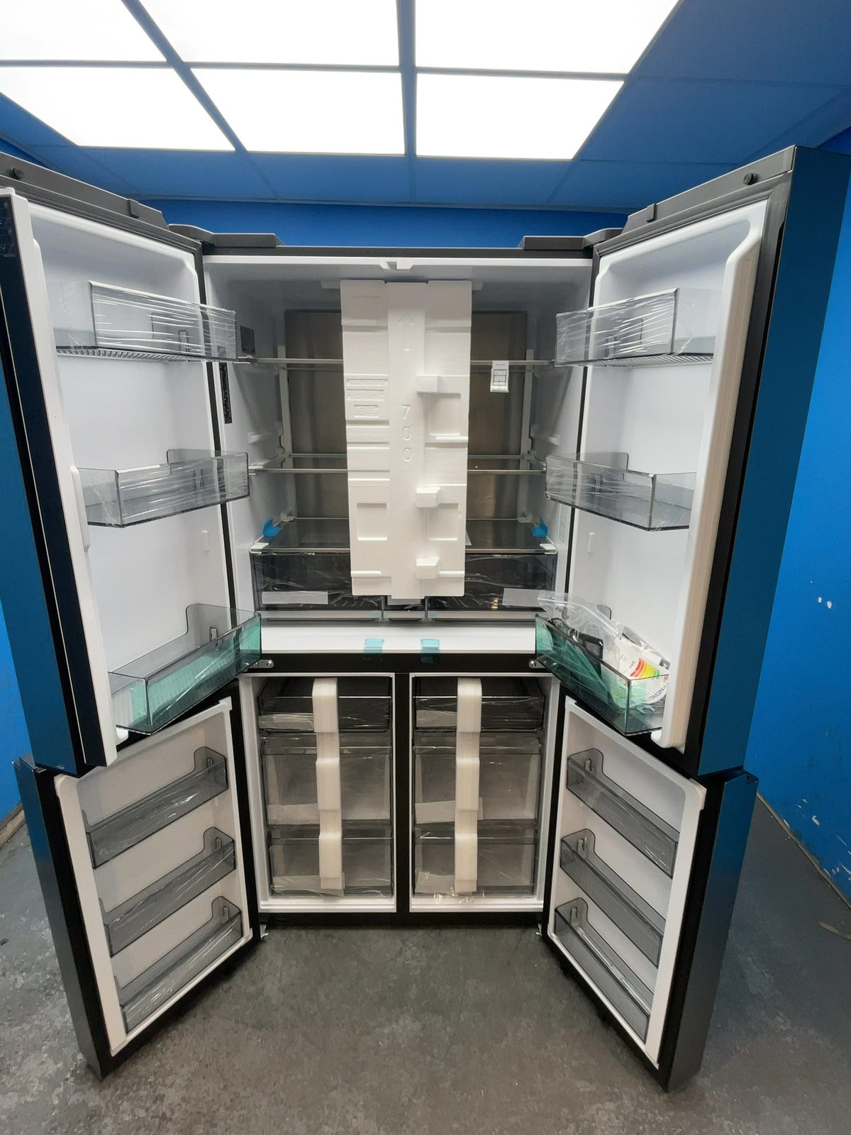 #GRC-164-272 - Haier Cube Series 5 American Style Fridge Freezer – 706L, Inox, Total No Frost