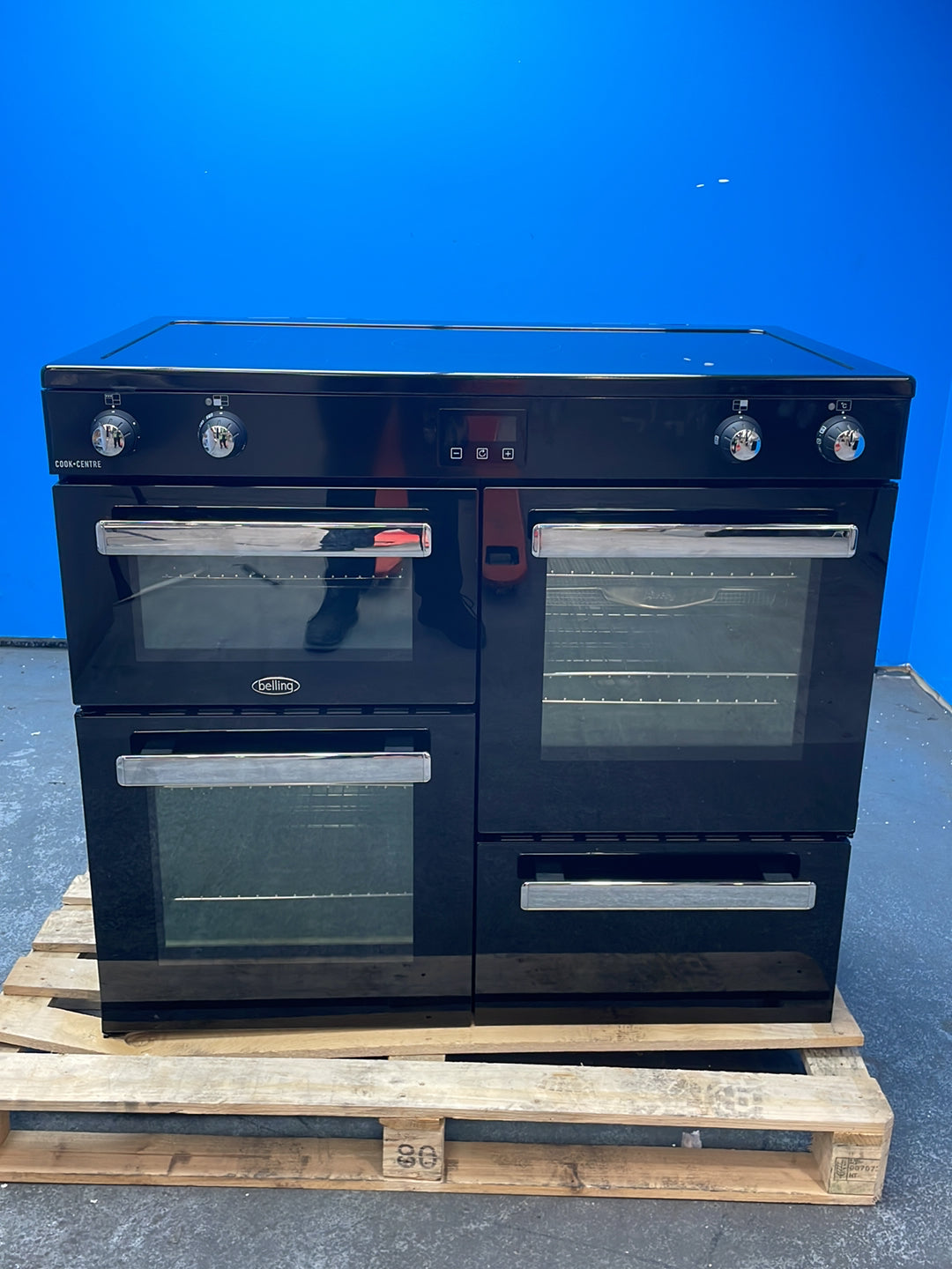 #GRC-164-289 - Belling Cookcentre 100Ei 100cm Induction Range Cooker – 5 Zones, AirFry & Maxi-Clock, Black