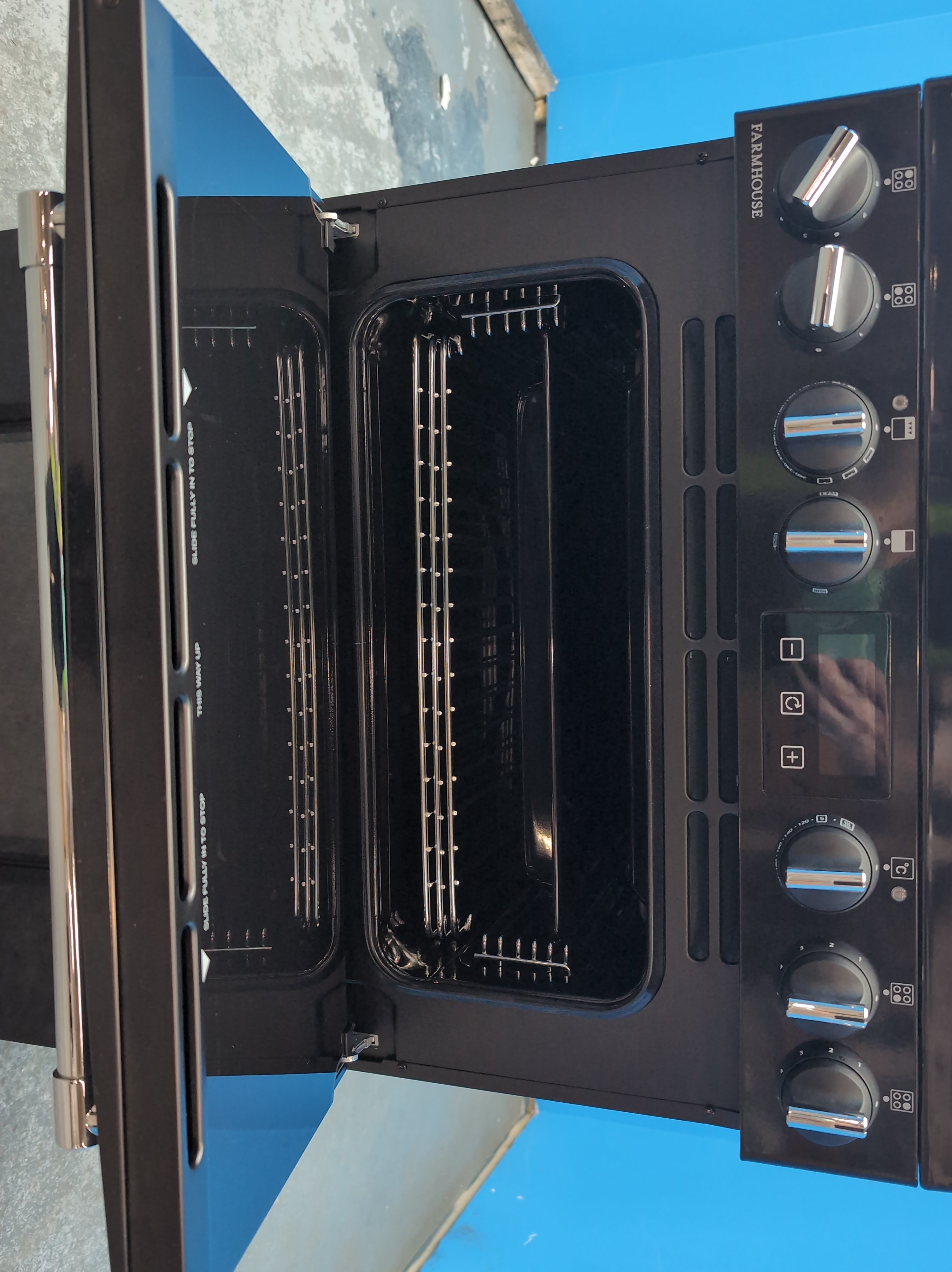 #GRC-164-295 - Belling Farmhouse 60E 60cm Electric Range Cooker – 103L Total Capacity, 4 Zone Ceramic Hob, AirFry Function