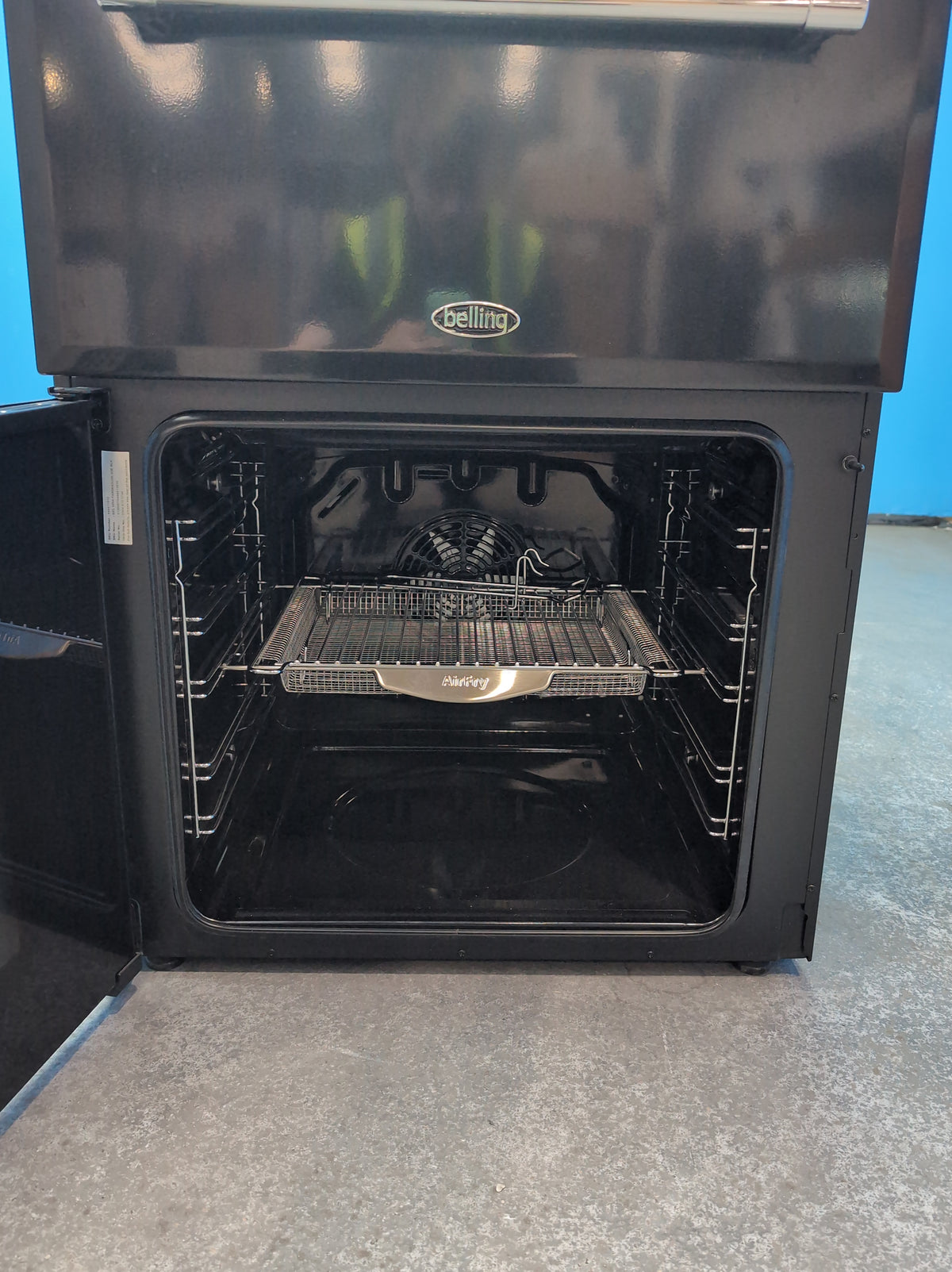 #GRC-164-295 - Belling Farmhouse 60E 60cm Electric Range Cooker – 103L Total Capacity, 4 Zone Ceramic Hob, AirFry Function