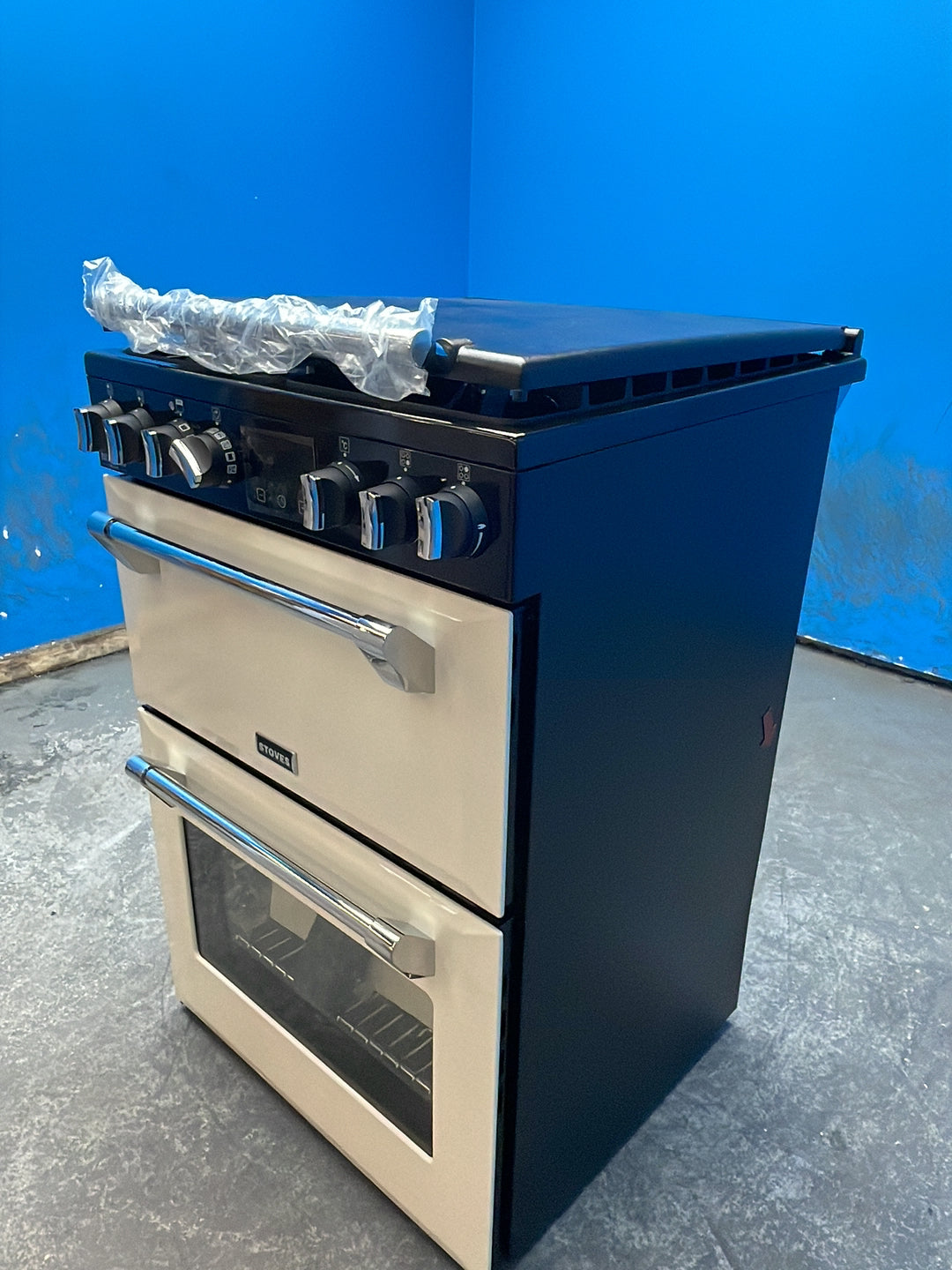 #GRC-164-303 - Stoves Richmond Deluxe 60cm Dual Fuel Cooker – PowerWok, AirFry, Cream