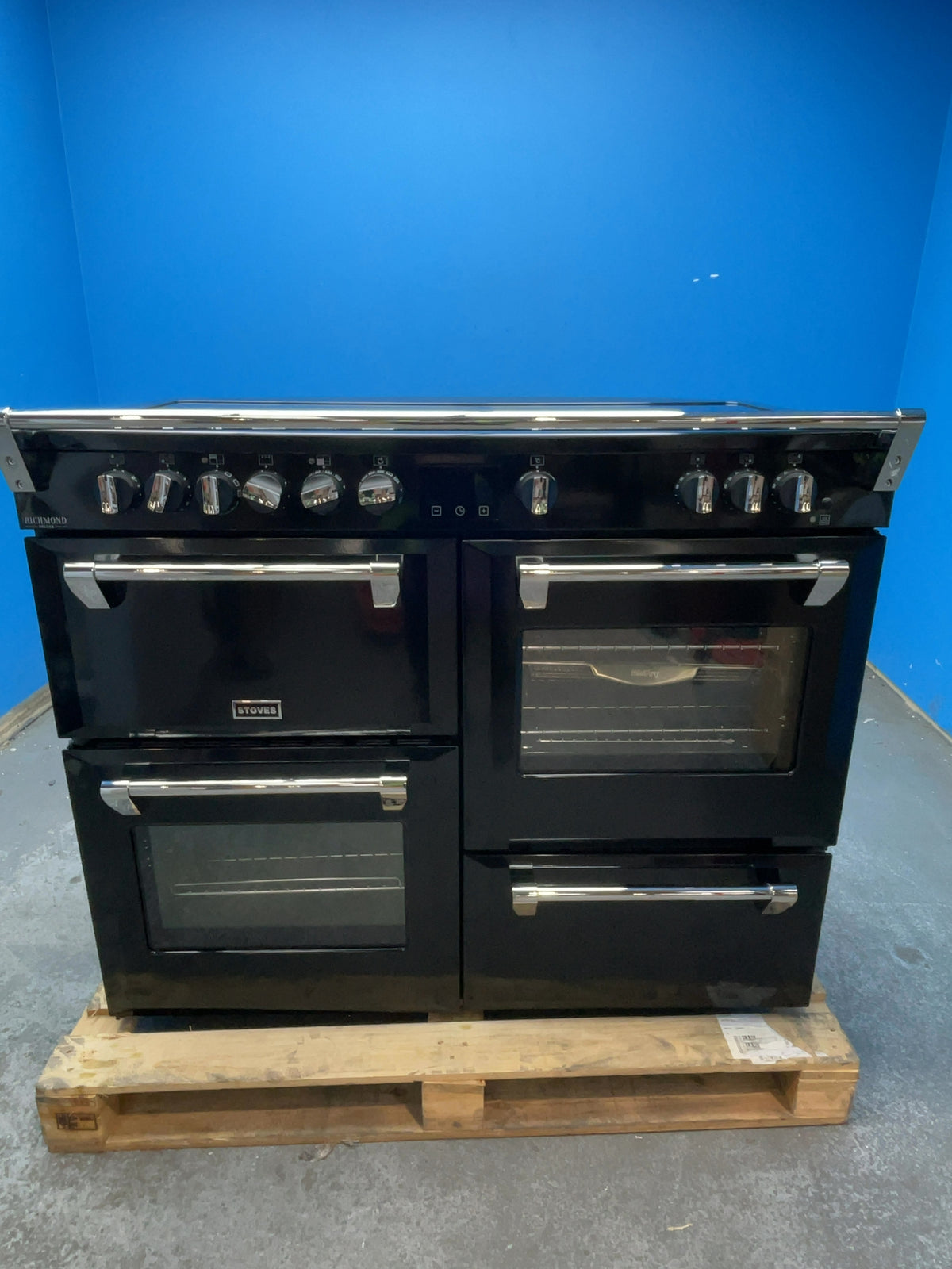 #GRC-164-306 - Stoves Richmond Deluxe 100cm Electric Range Cooker – Quad Oven, 5 Zone Induction Hob, AirFry, Black