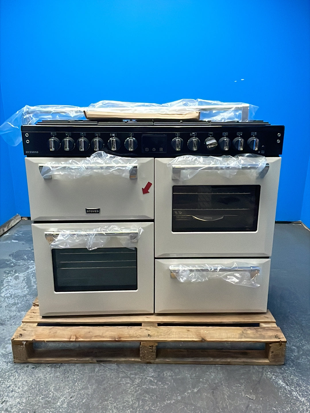 #GRC-164-307 - Stoves Richmond 110cm Quad Oven Dual Fuel Range Cooker – 196L, AirFry, Cream