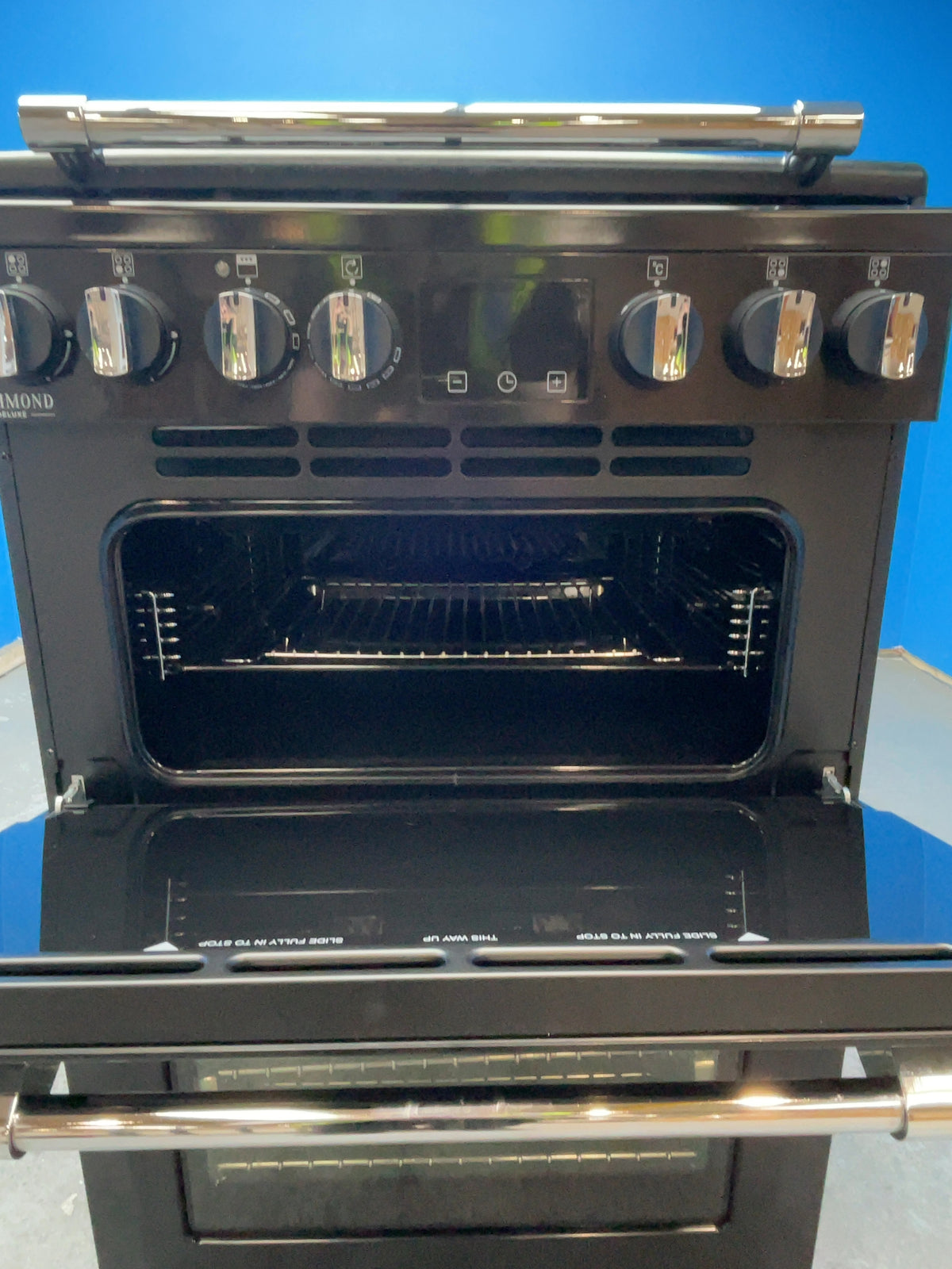 #GRC-164-309 - Stoves Richmond Deluxe 60cm Dual Fuel Cooker – PowerWok, AirFry, Black