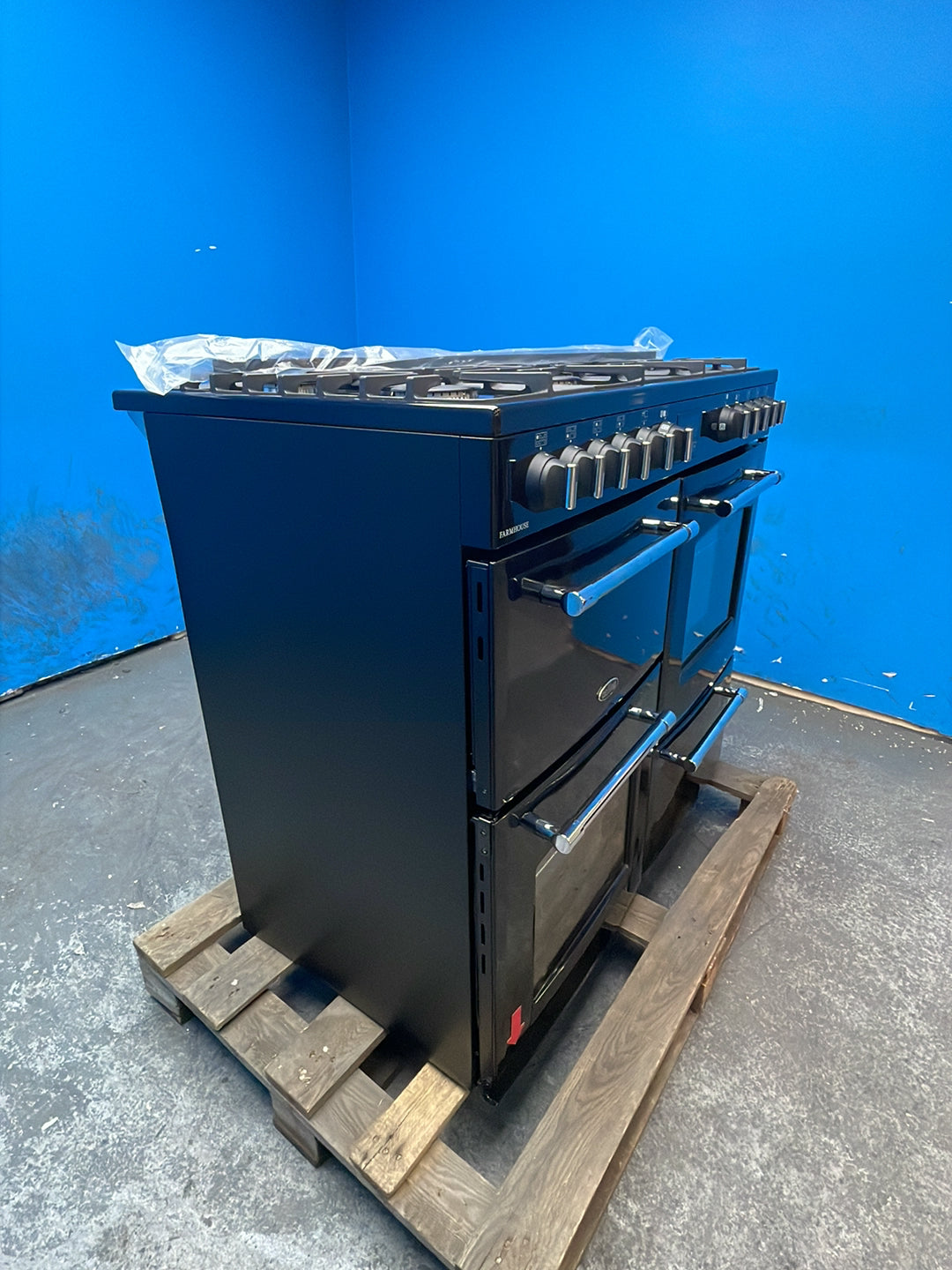 #GRC-164-311 - Belling Farmhouse 100cm Dual Fuel Range Cooker – 157L, AirFry, Black