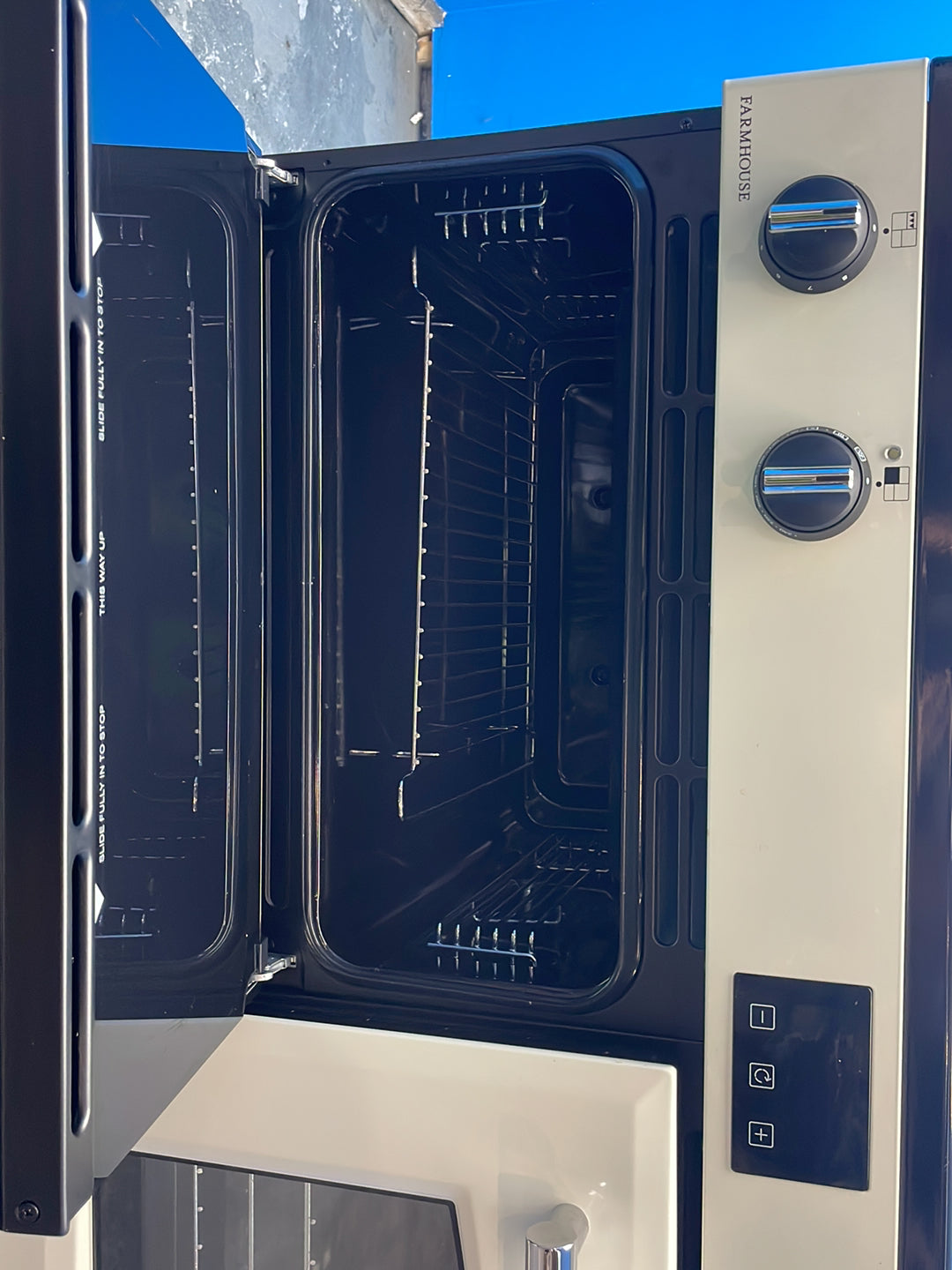 #GRC-164-313 - Belling Farmhouse 100Ei 100cm Electric Range Cooker – 5 Zone Induction Hob, AirFry, Cream