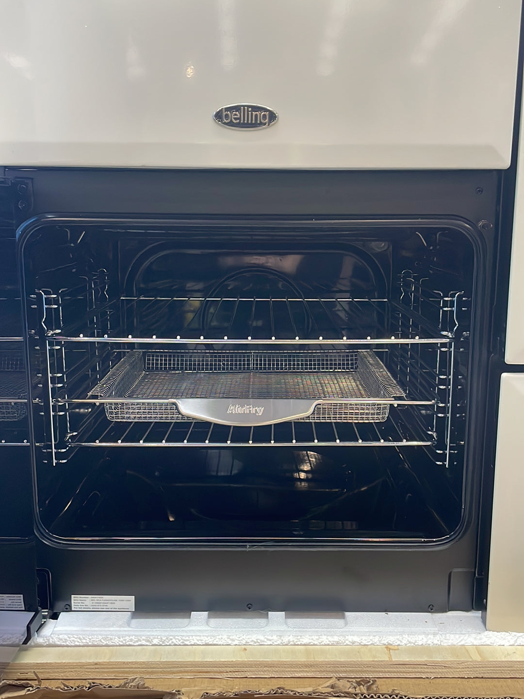 #GRC-164-313 - Belling Farmhouse 100Ei 100cm Electric Range Cooker – 5 Zone Induction Hob, AirFry, Cream