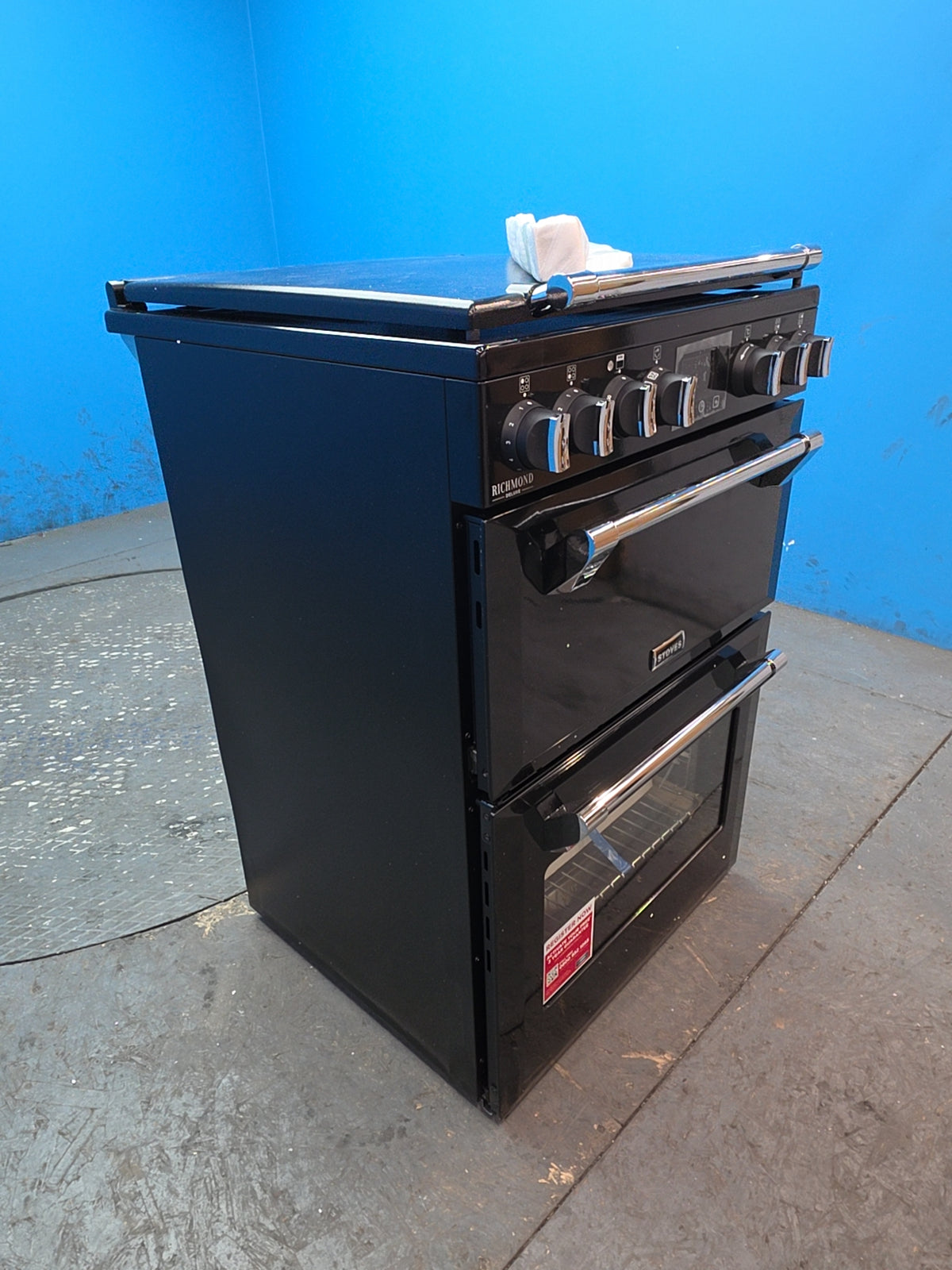 #GRC-164-314 - Stoves Richmond Deluxe 60cm Induction Double Oven Cooker – 103L Capacity, AirFry & SteamCleanse, Black