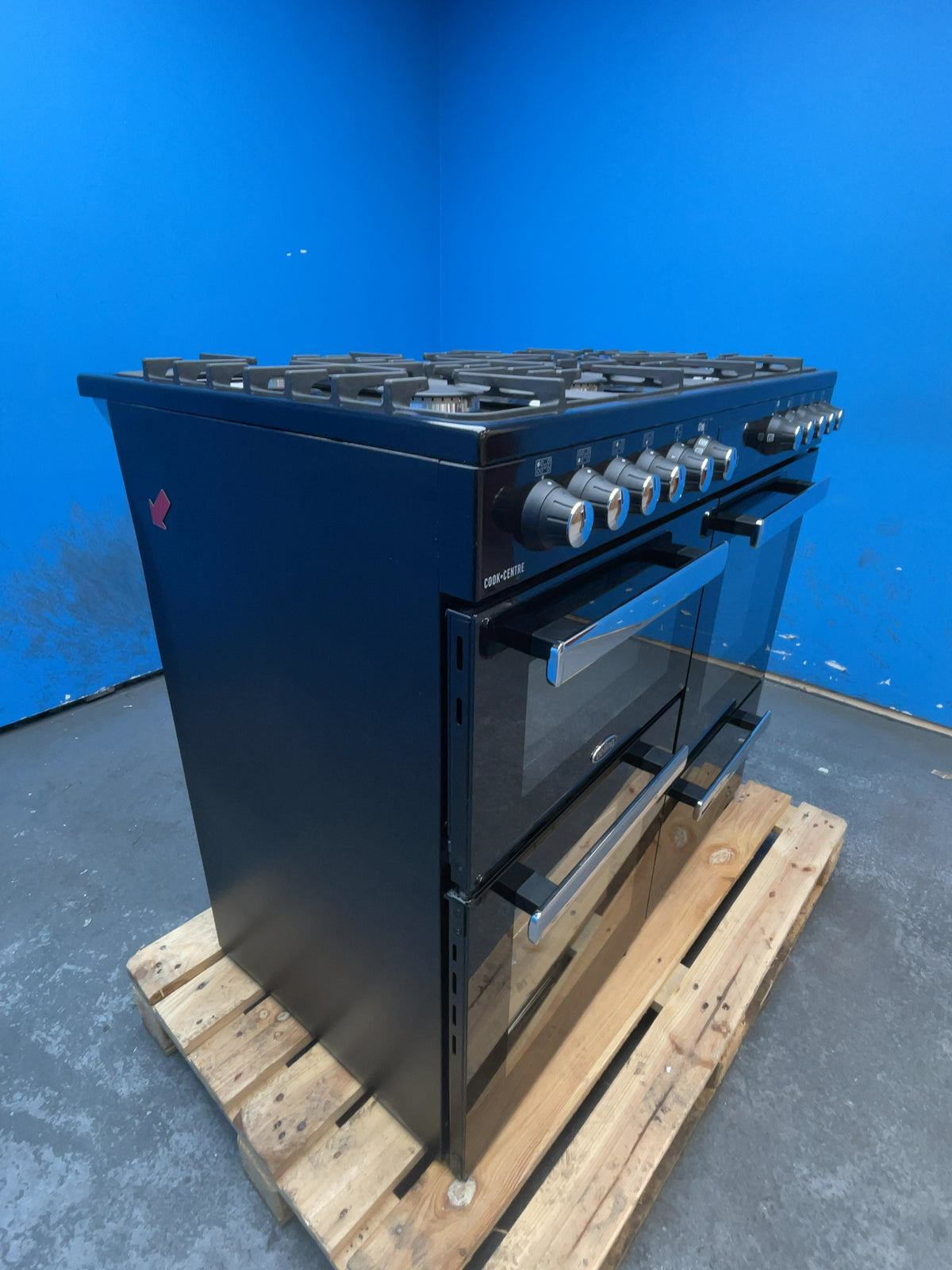 #GRC-164-319 - Belling Cookcentre 100DF 100cm Dual Fuel Range Cooker – 7 Burner Gas Hob, AirFry & Double Oven, Black