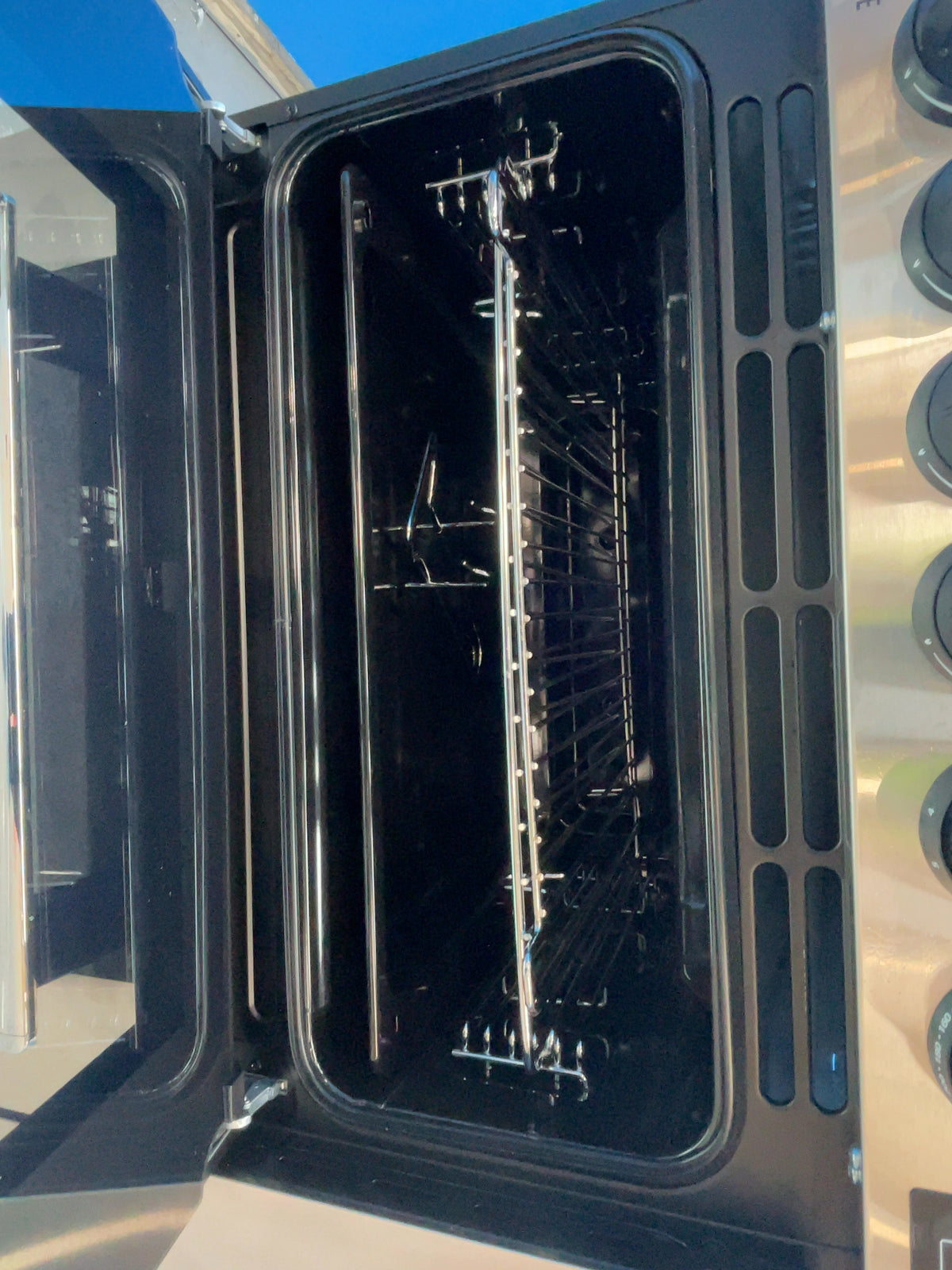 #GRC-164-325 - Belling Cookcentre 100DF 100cm Dual Fuel Range Cooker – 7 Burner Gas Hob, AirFry & Double Oven, Stainless