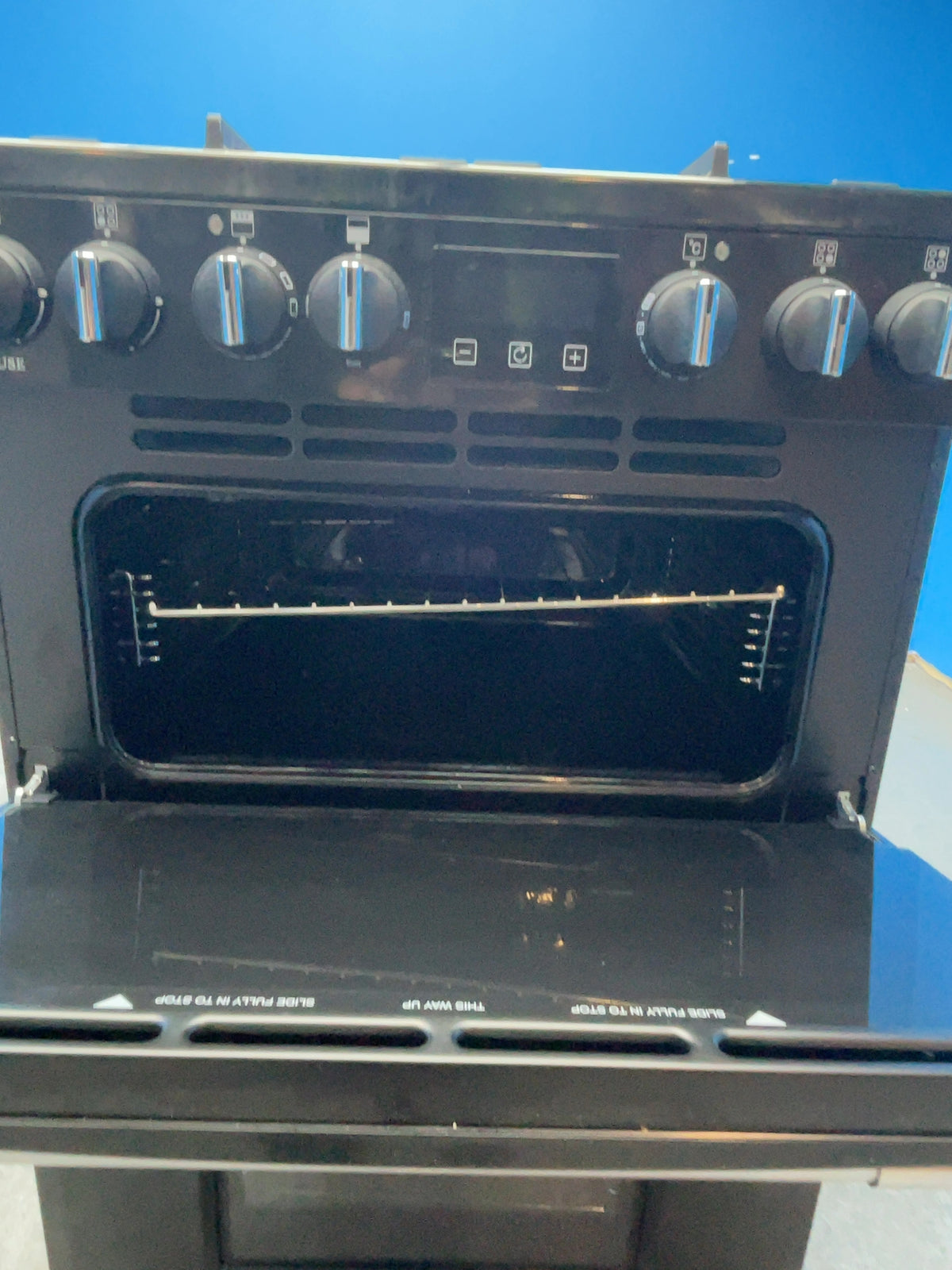 #GRC-164-330 - Belling Farmhouse 60cm Dual Fuel Double Oven Cooker – AirFry, Black