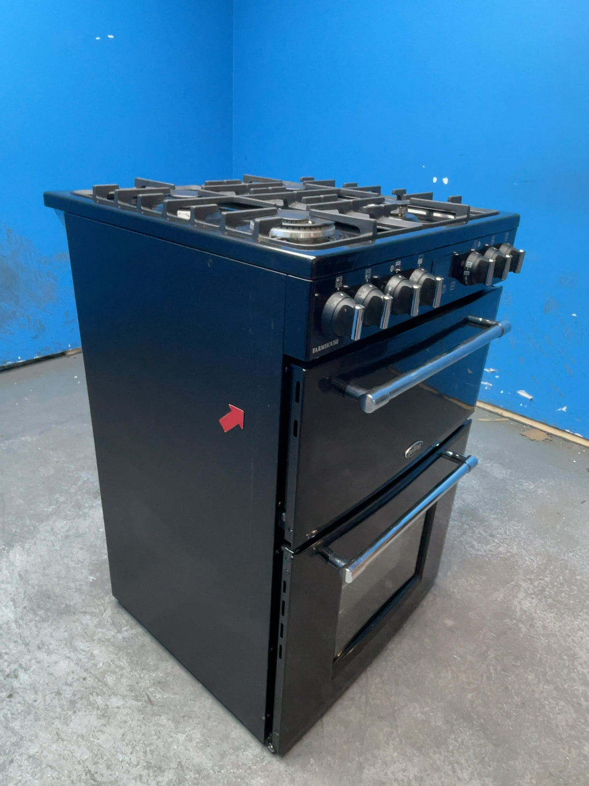 #GRC-164-330 - Belling Farmhouse 60cm Dual Fuel Double Oven Cooker – AirFry, Black