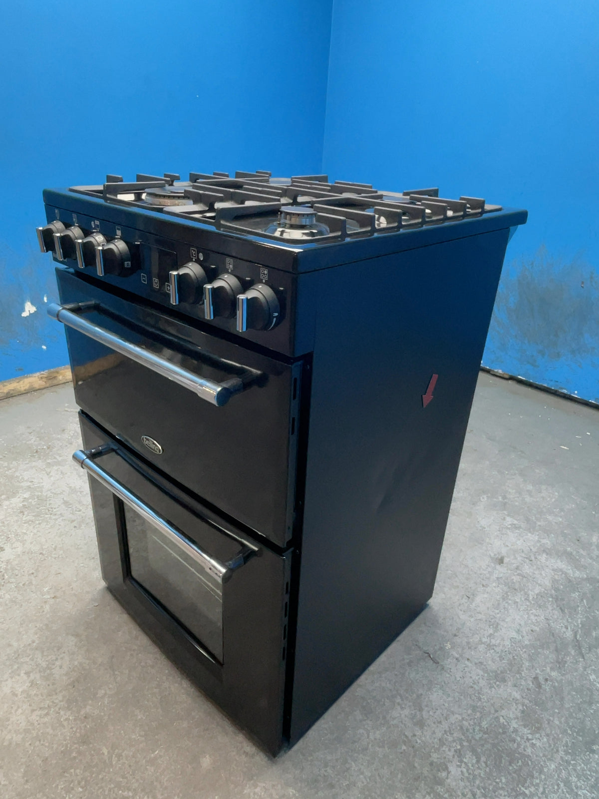#GRC-164-330 - Belling Farmhouse 60cm Dual Fuel Double Oven Cooker – AirFry, Black