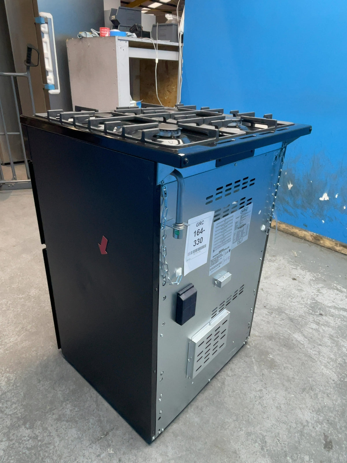 #GRC-164-330 - Belling Farmhouse 60cm Dual Fuel Double Oven Cooker – AirFry, Black