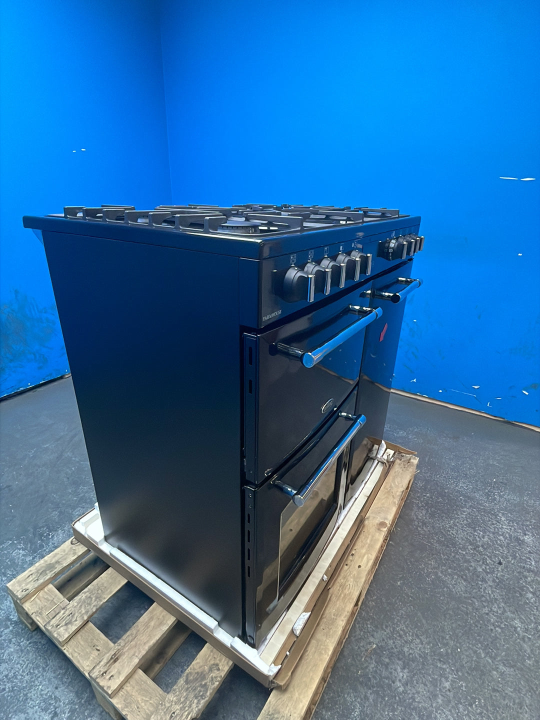 #GRC-164-333 - Belling Farmhouse 90cm Dual Fuel Range Cooker – 174L, 3 Ovens, AirFry