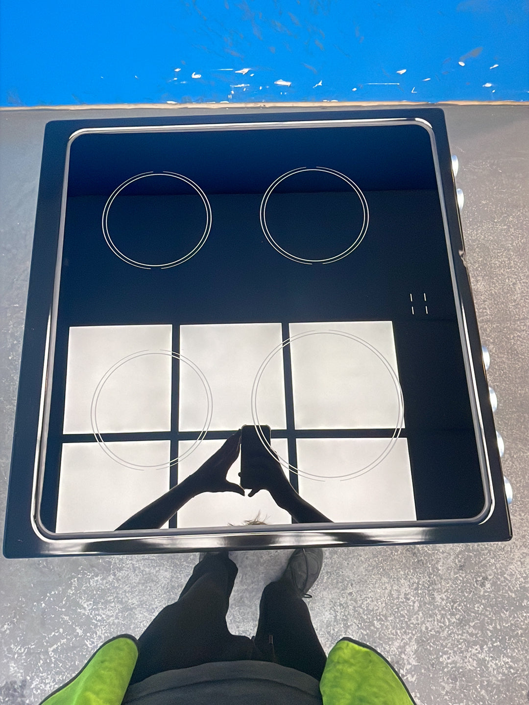 #GRC-164-341 - Belling Vision 60E Electric Double Oven Cooker – 99L Capacity, Ceramic Hob, Black & Silver Steel