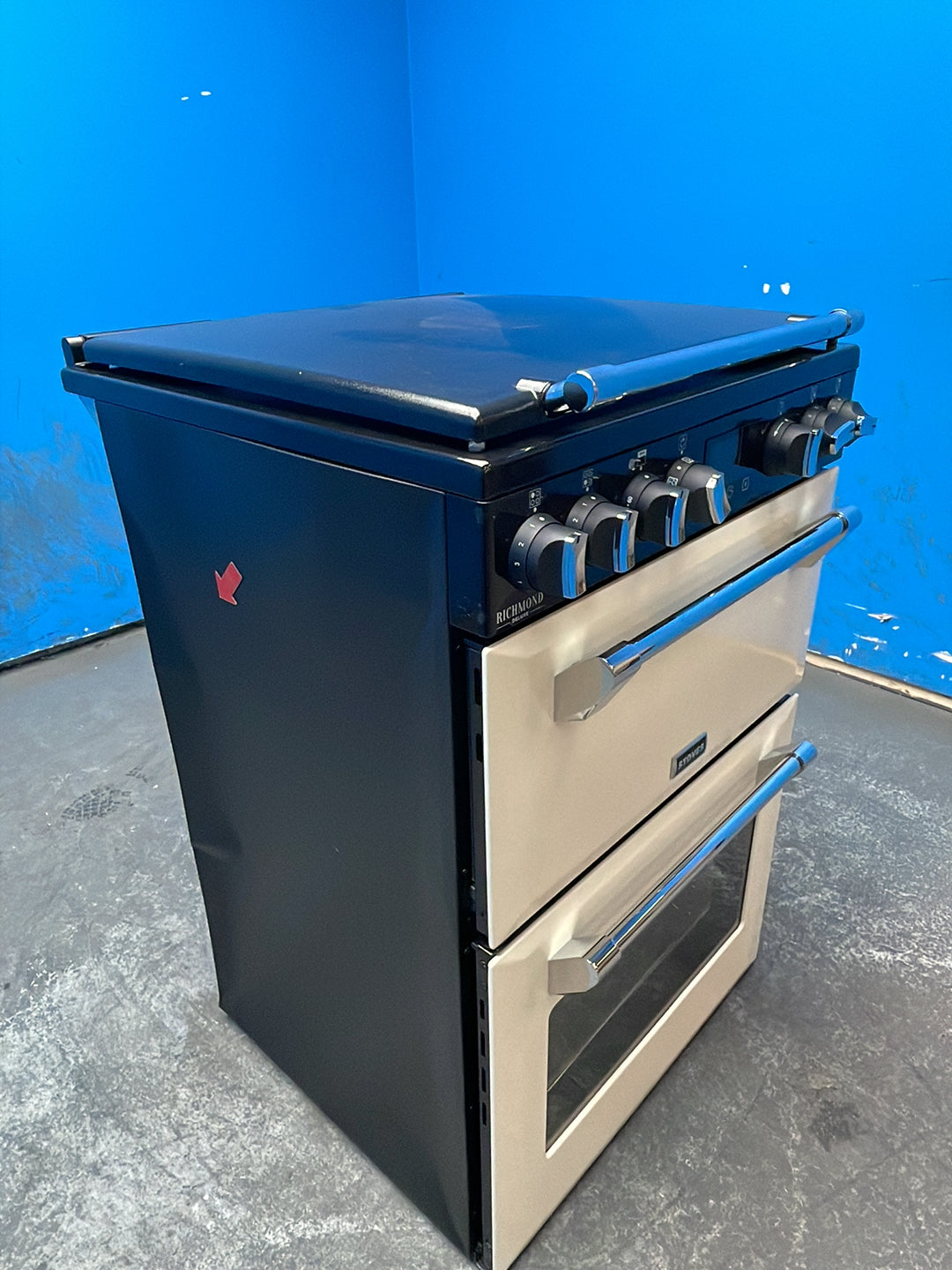 #GRC-164-429 - Stoves Richmond Deluxe 60cm Induction Double Oven Cooker – 103L Capacity, AirFry & SteamCleanse, Cream