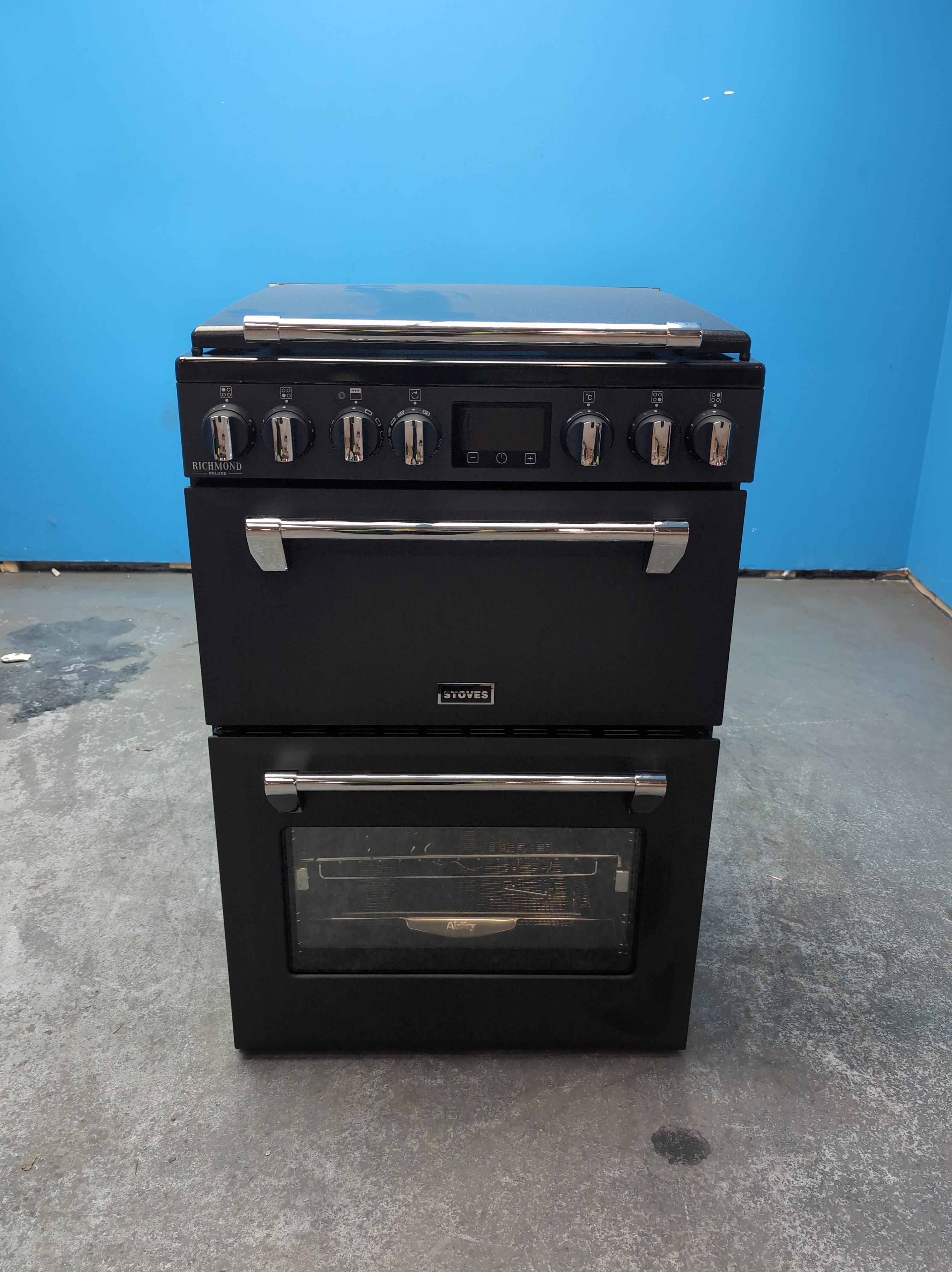 #GRC-164-430 - Stoves Richmond Deluxe 60cm Induction Double Oven Cooker – 103L Capacity, AirFry & SteamCleanse, Anthracite