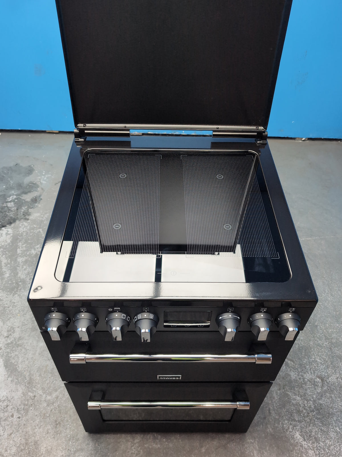 #GRC-164-430 - Stoves Richmond Deluxe 60cm Induction Double Oven Cooker – 103L Capacity, AirFry & SteamCleanse, Anthracite