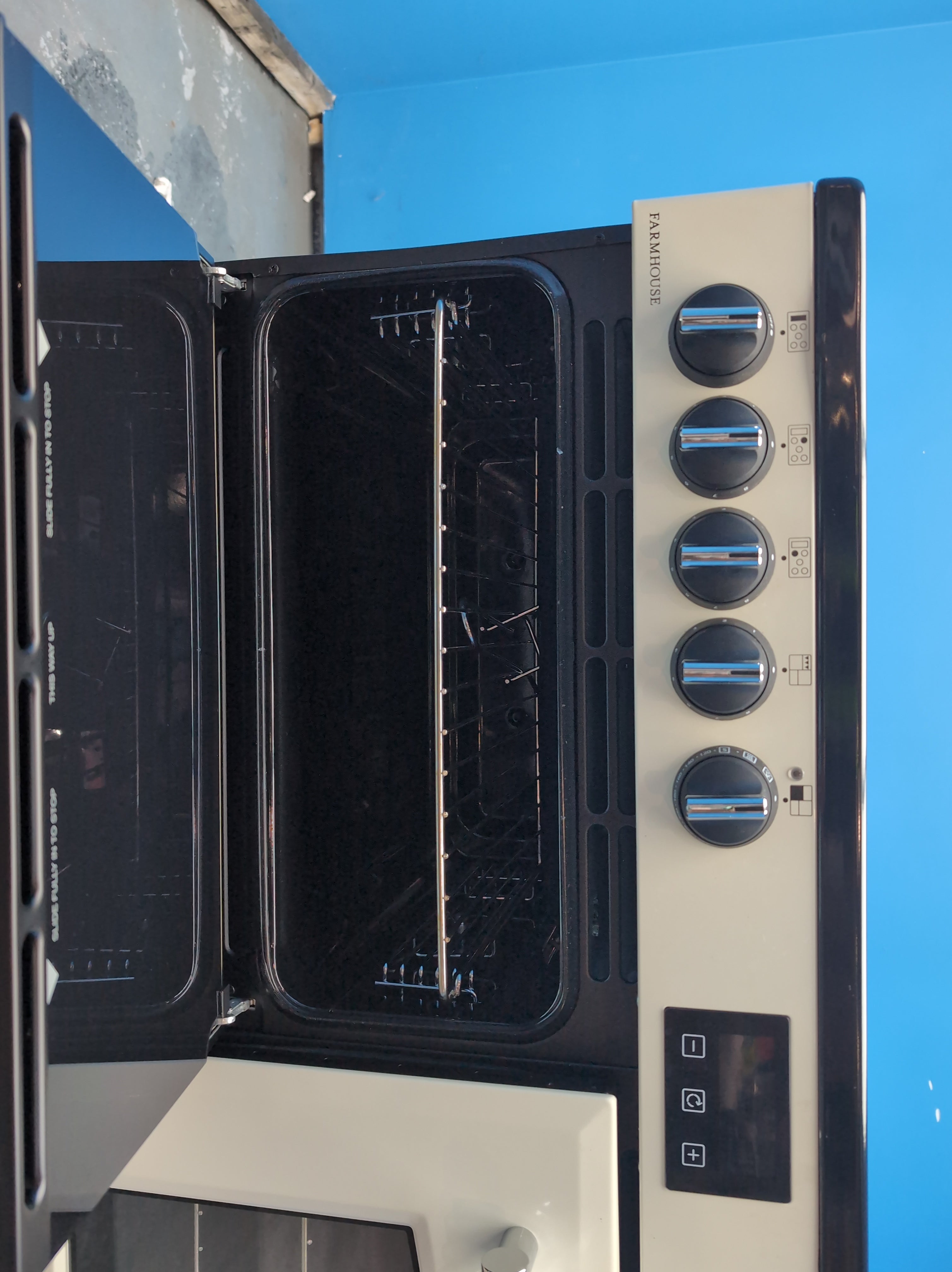 #GRC-164-458 - Belling Farmhouse 100Ei 100cm Electric Range Cooker – 5 Zone Induction Hob, AirFry, Cream