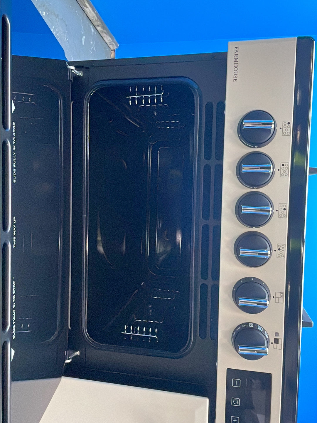 #GRC-164-459 - Belling Farmhouse 110DF Dual Fuel Range Cooker – 157L Capacity, 7 Gas Burners, AirFry Mode, Cream