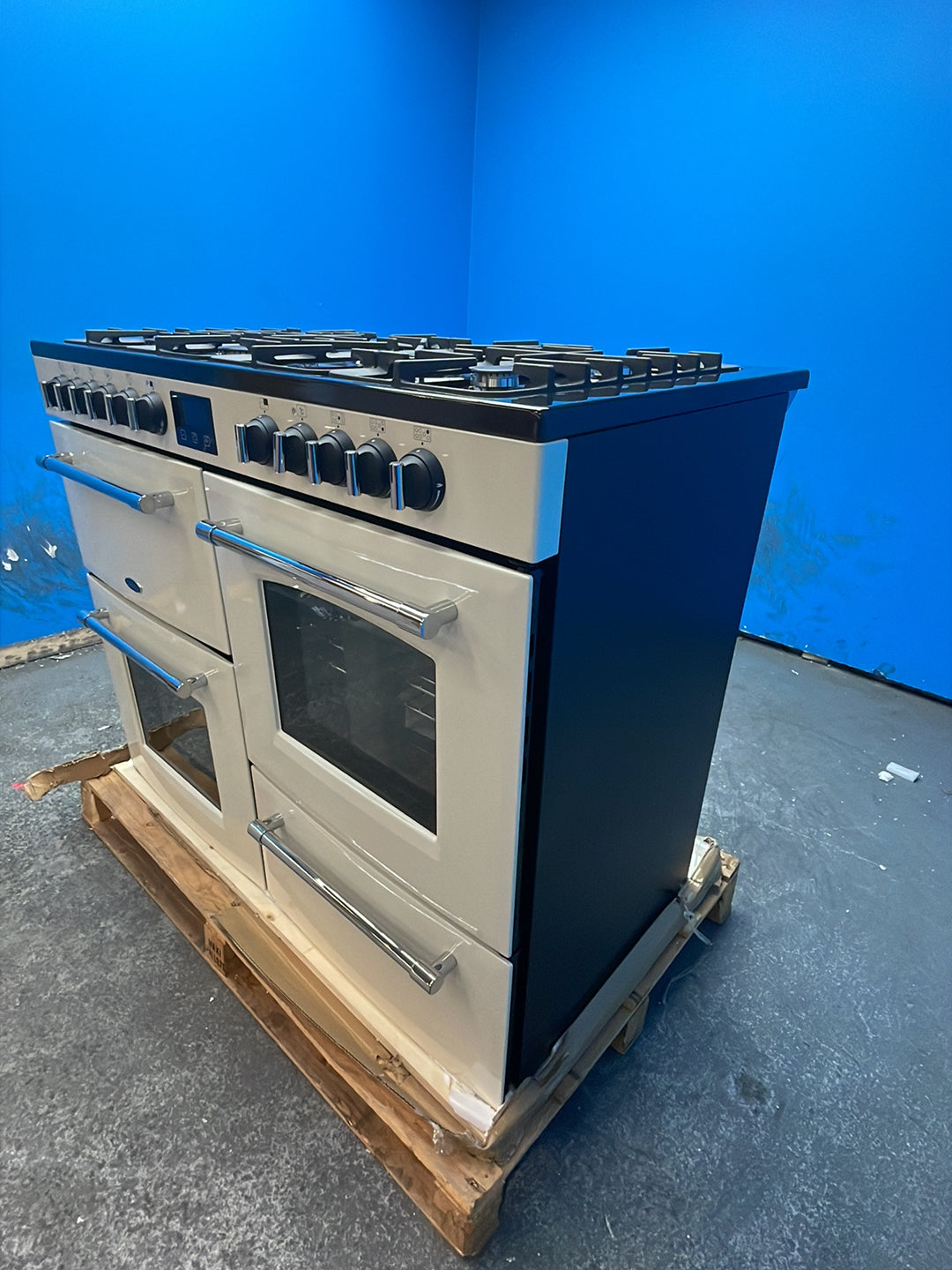 #GRC-164-459 - Belling Farmhouse 110DF Dual Fuel Range Cooker – 157L Capacity, 7 Gas Burners, AirFry Mode, Cream