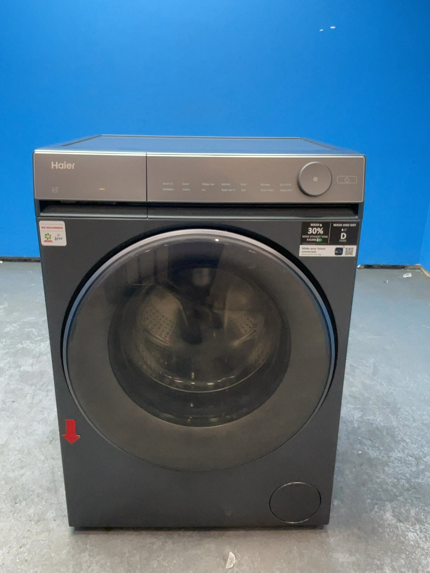 #GRC-164-483 - Haier Washer Dryer – 10kg Wash, 6kg Dry, 1400rpm, WiFi Connected, Grey
