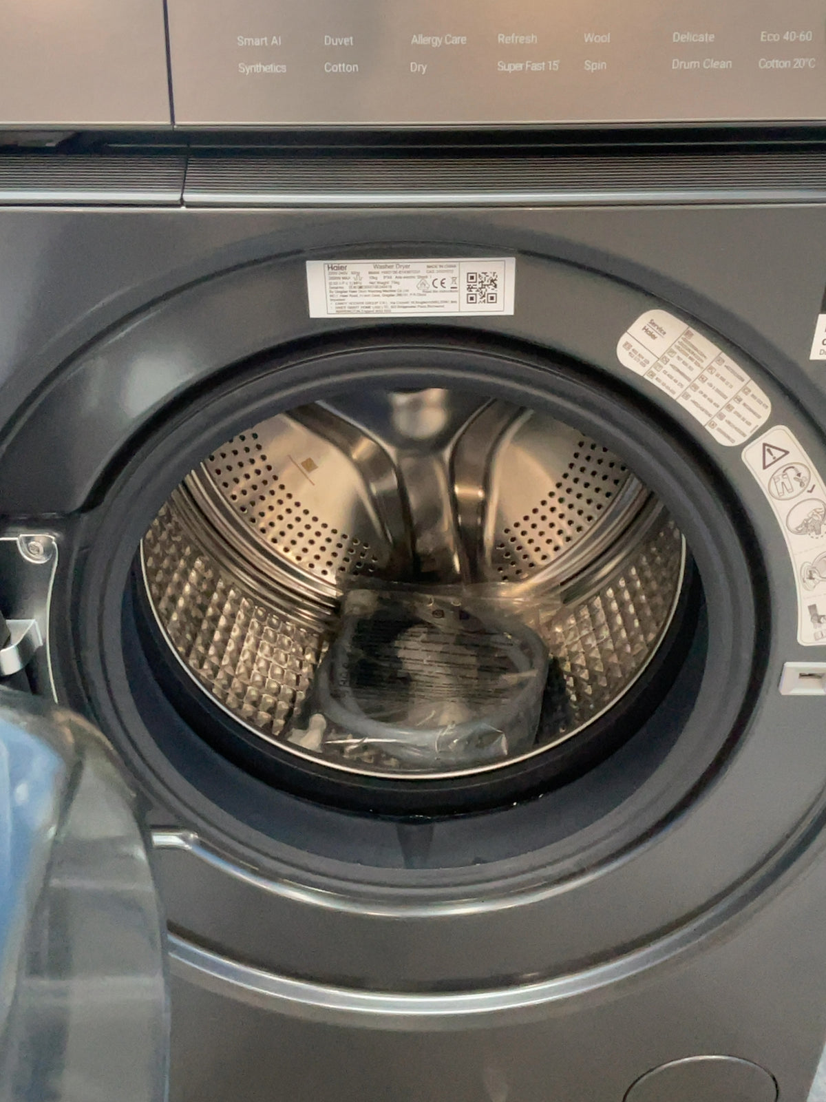 #GRC-164-483 - Haier Washer Dryer – 10kg Wash, 6kg Dry, 1400rpm, WiFi Connected, Grey