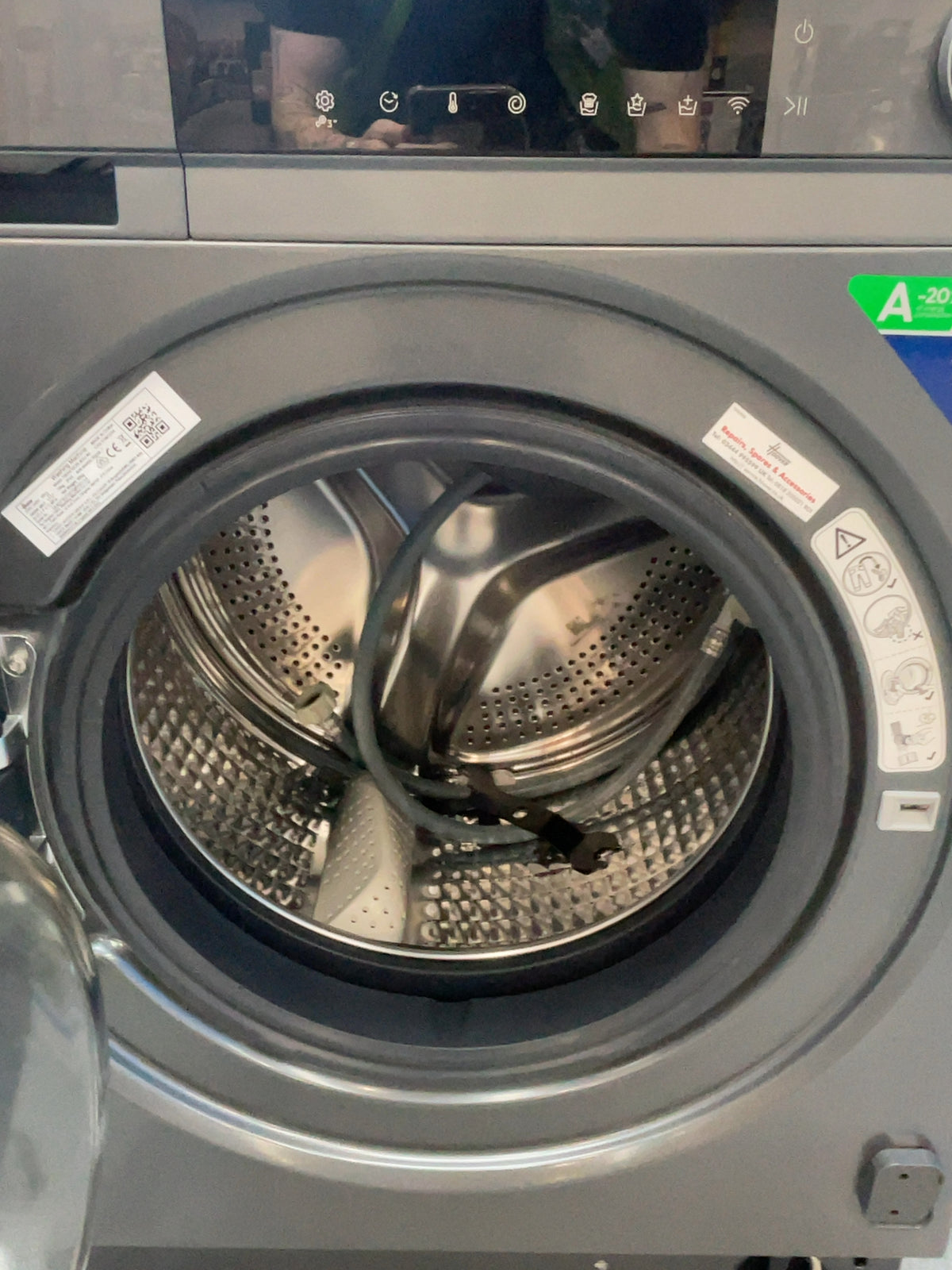 #GRC-164-494 - Hoover 10kg 1400rpm Integrated Washing Machine – Steam Function, Anthracite