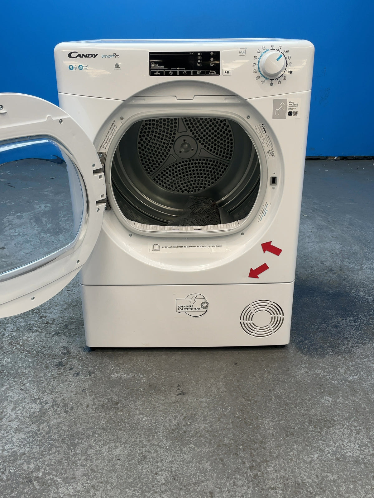 #GRC-164-603 - Candy Smart Pro 9kg Condenser Tumble Dryer – Wi-Fi Connected, Sensor Dry, White