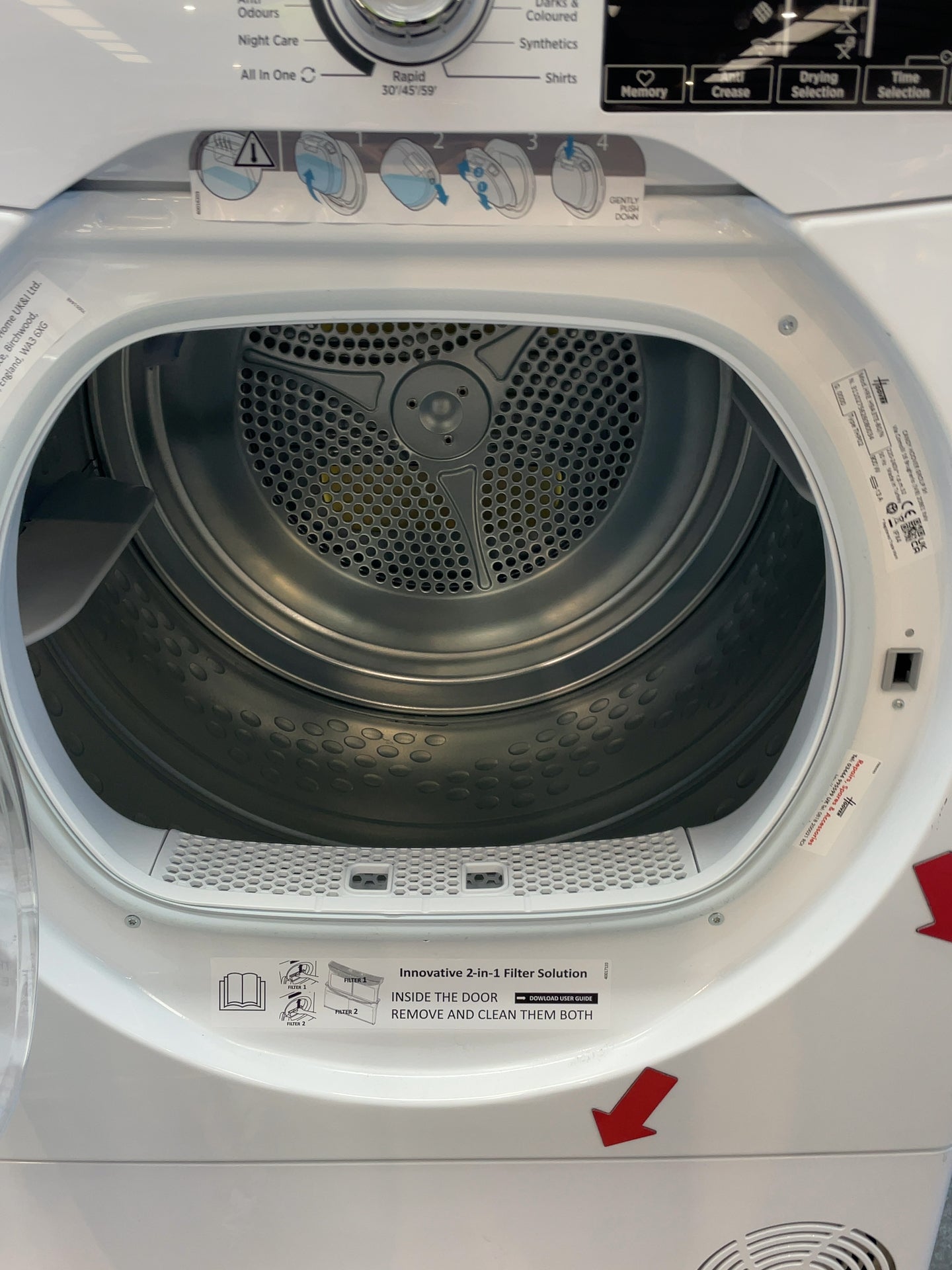 #GRC-164-611 - Hoover 10kg Heat Pump Tumble Dryer – WiFi Connected, White, A+++ Energy Rating