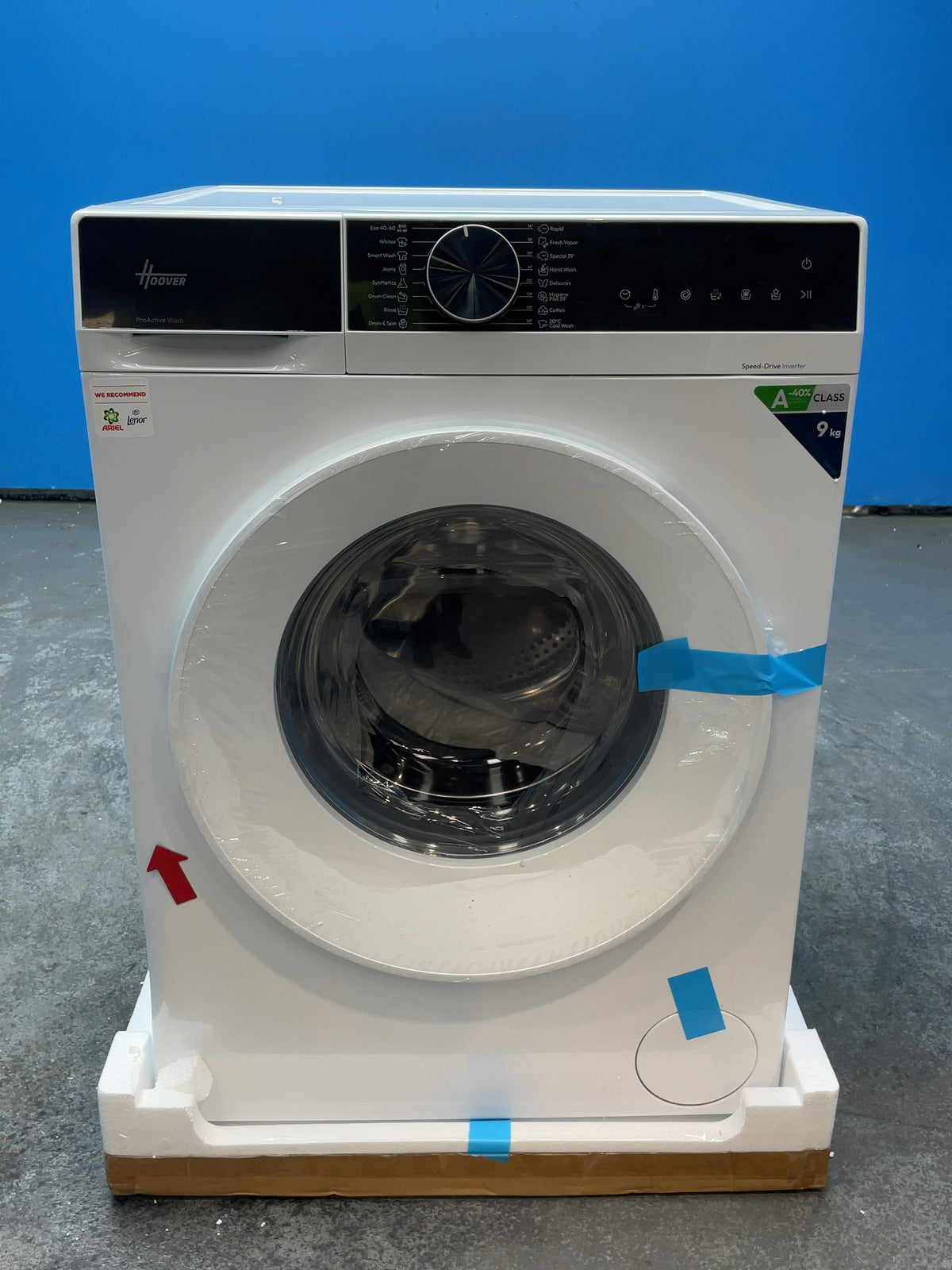 #GRC-164-620 - Hoover 9kg 1400rpm Washing Machine – Steam Cycle & ProActive Wash, White