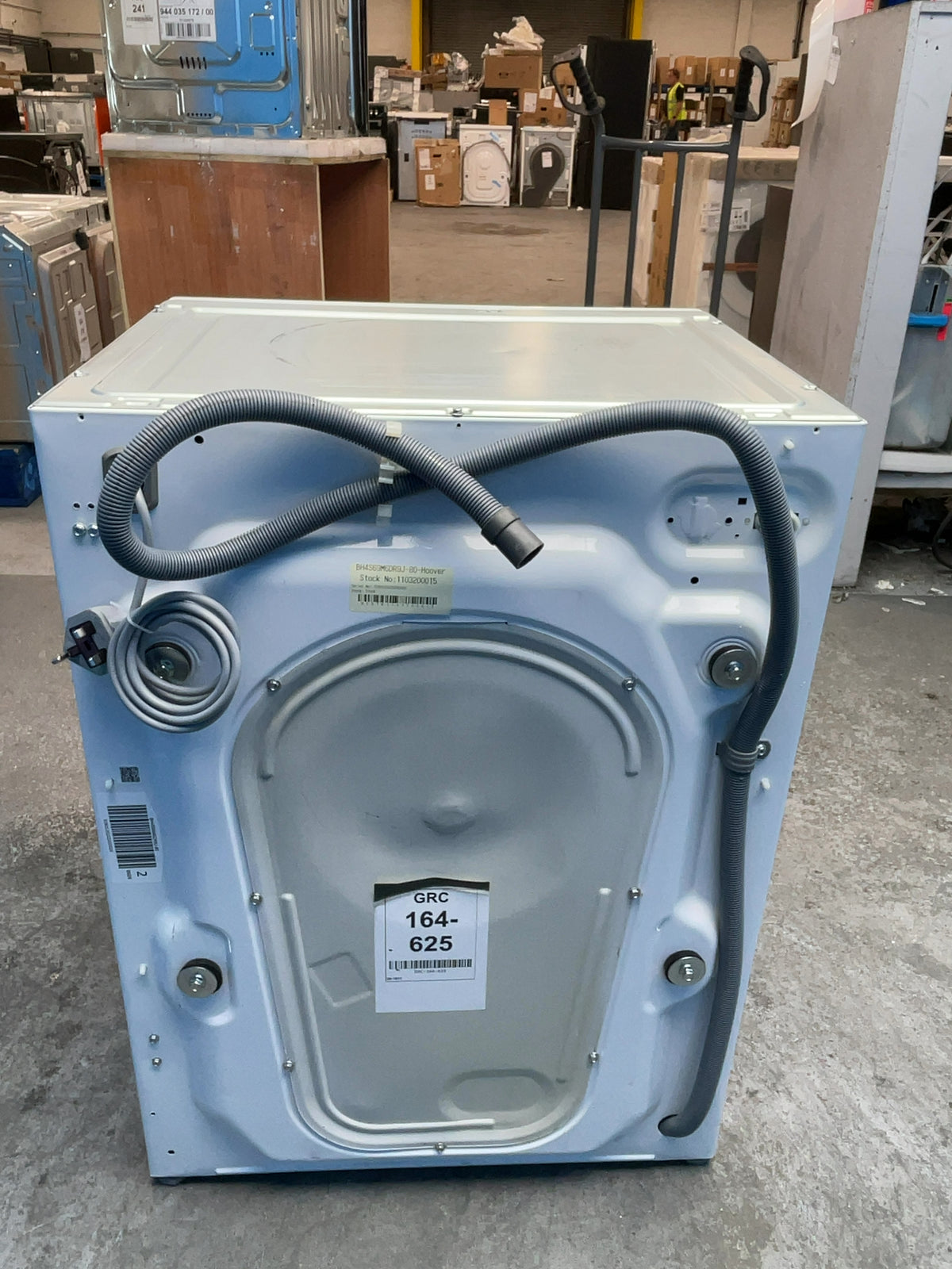#GRC-164-625 - Hoover 9kg 1600rpm Integrated Washing Machine – KG Mode, Steam Function, White