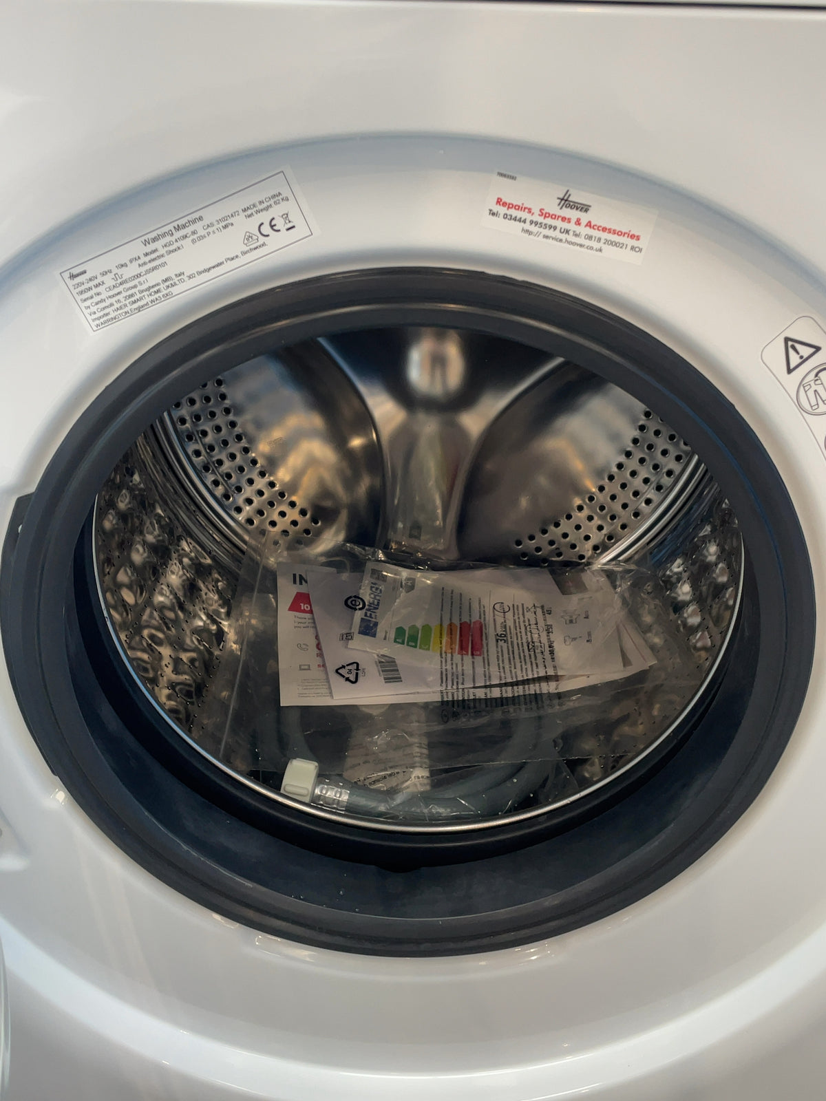 #GRC-164-649 - Hoover 10kg 1400rpm Washing Machine – Digital Inverter Motor, White