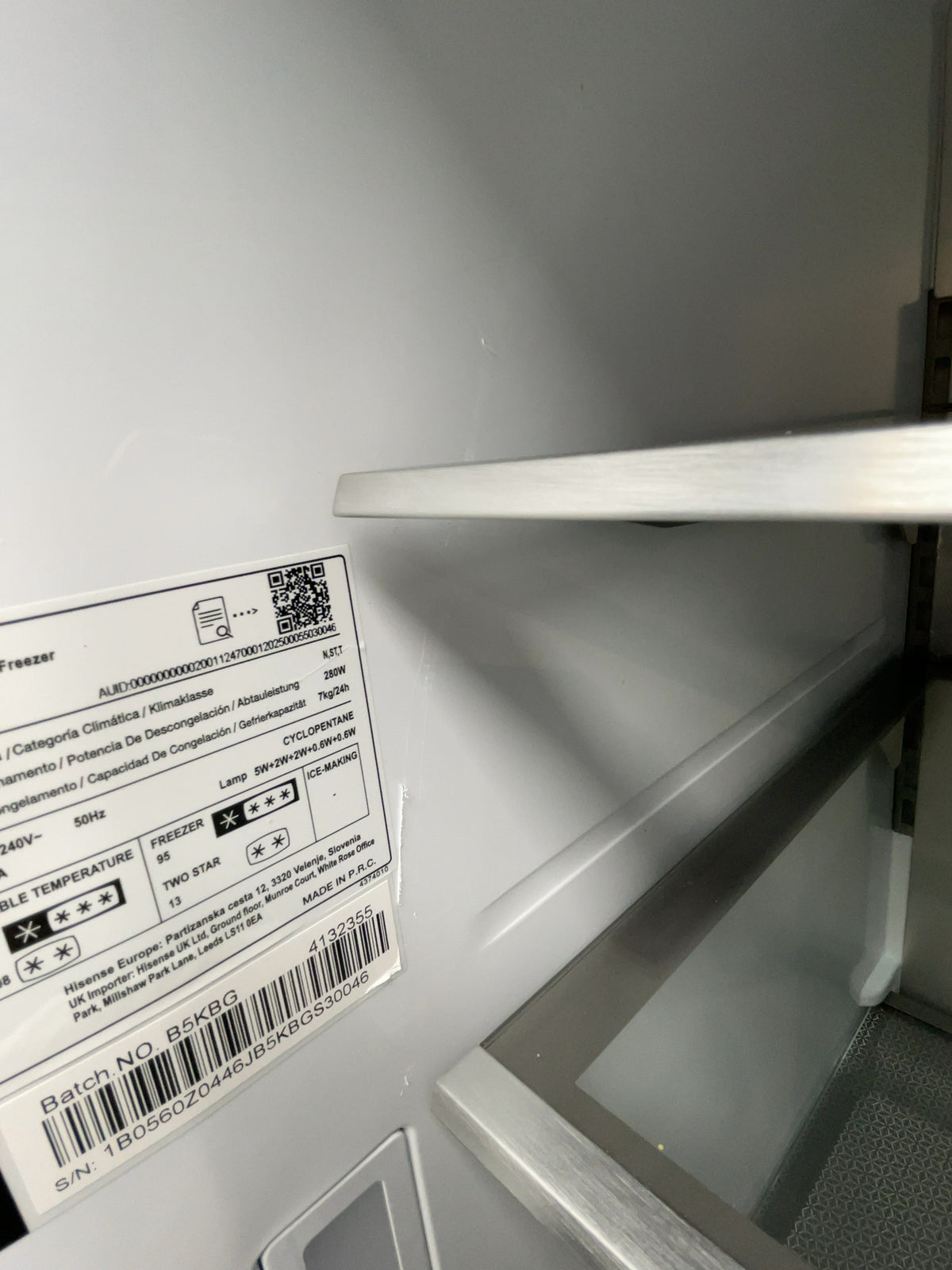 #GRC-164-670 - Hisense American Style Fridge Freezer – 606L, Stainless Steel, Total No Frost