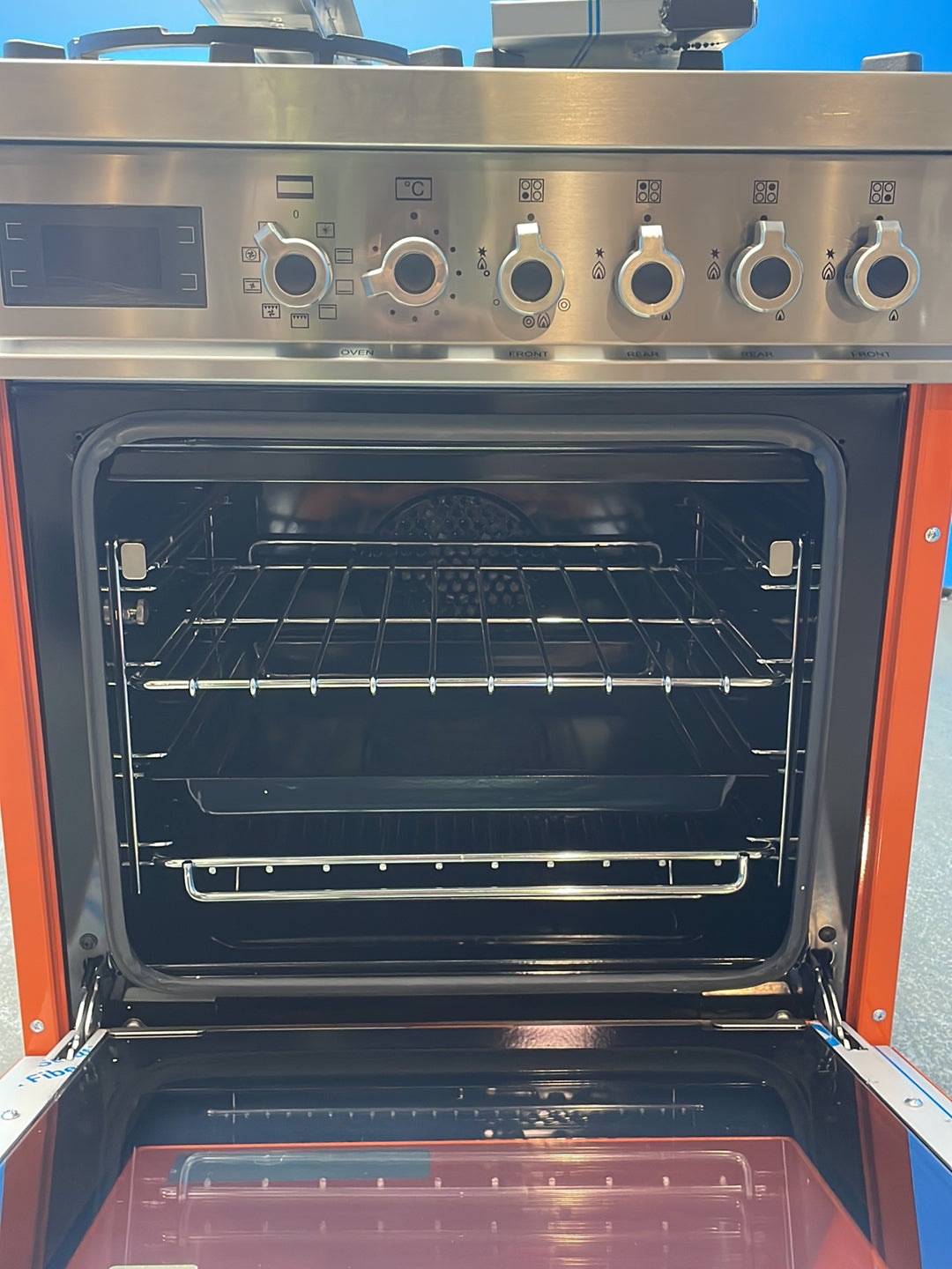 #GRC-164-715 - Bertazzoni 60cm Dual Fuel Range Cooker – 69L, 4 Gas Burners, Cast Iron Supports