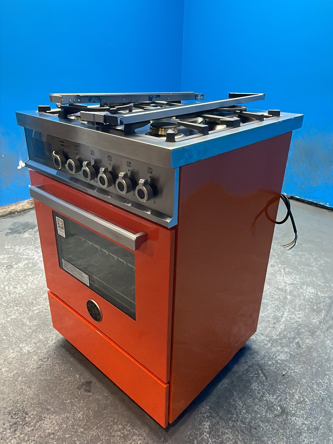 #GRC-164-715 - Bertazzoni 60cm Dual Fuel Range Cooker – 69L, 4 Gas Burners, Cast Iron Supports