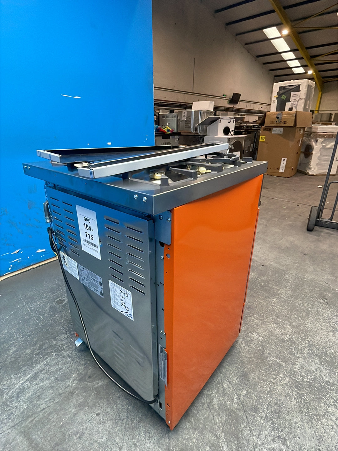 #GRC-164-715 - Bertazzoni 60cm Dual Fuel Range Cooker – 69L, 4 Gas Burners, Cast Iron Supports