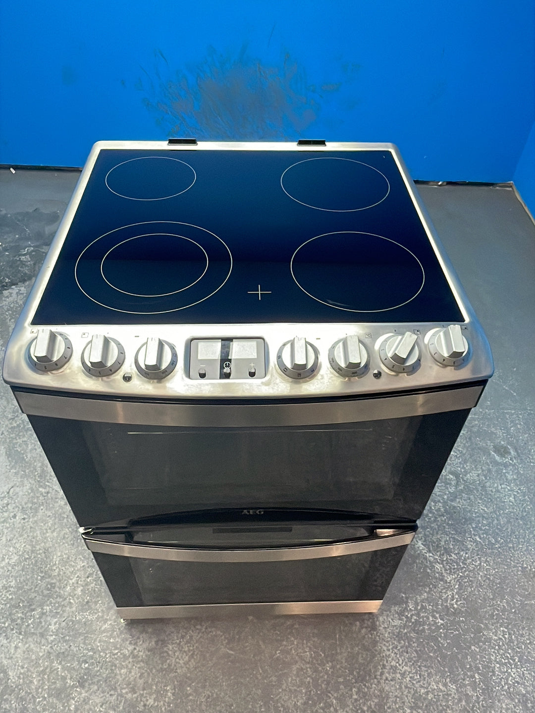 #GRC-164-716 - AEG 60cm Electric Double Oven Cooker – SteamBake, Catalytic Cleaning, S/Steel