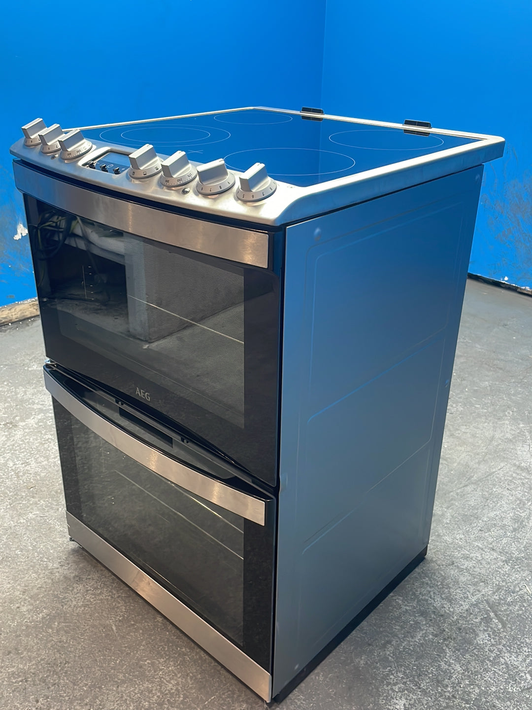 #GRC-164-716 - AEG 60cm Electric Double Oven Cooker – SteamBake, Catalytic Cleaning, S/Steel