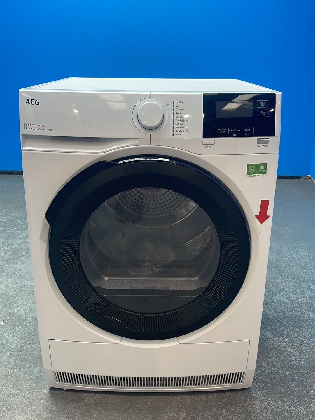 #GRC-164-743 - AEG 8000 Series 9kg Heat Pump Tumble Dryer – White, A+++ Energy Rating