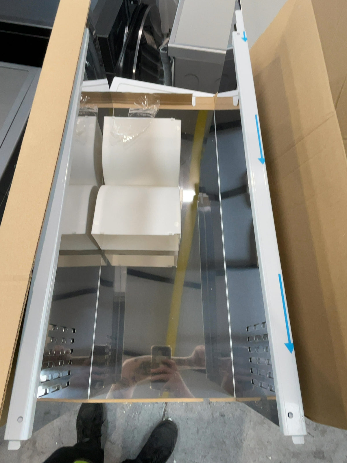 #GRC-164-752 - Electrolux 60cm Flat Glass Chimney Cooker Hood – LED, Steel & Glass