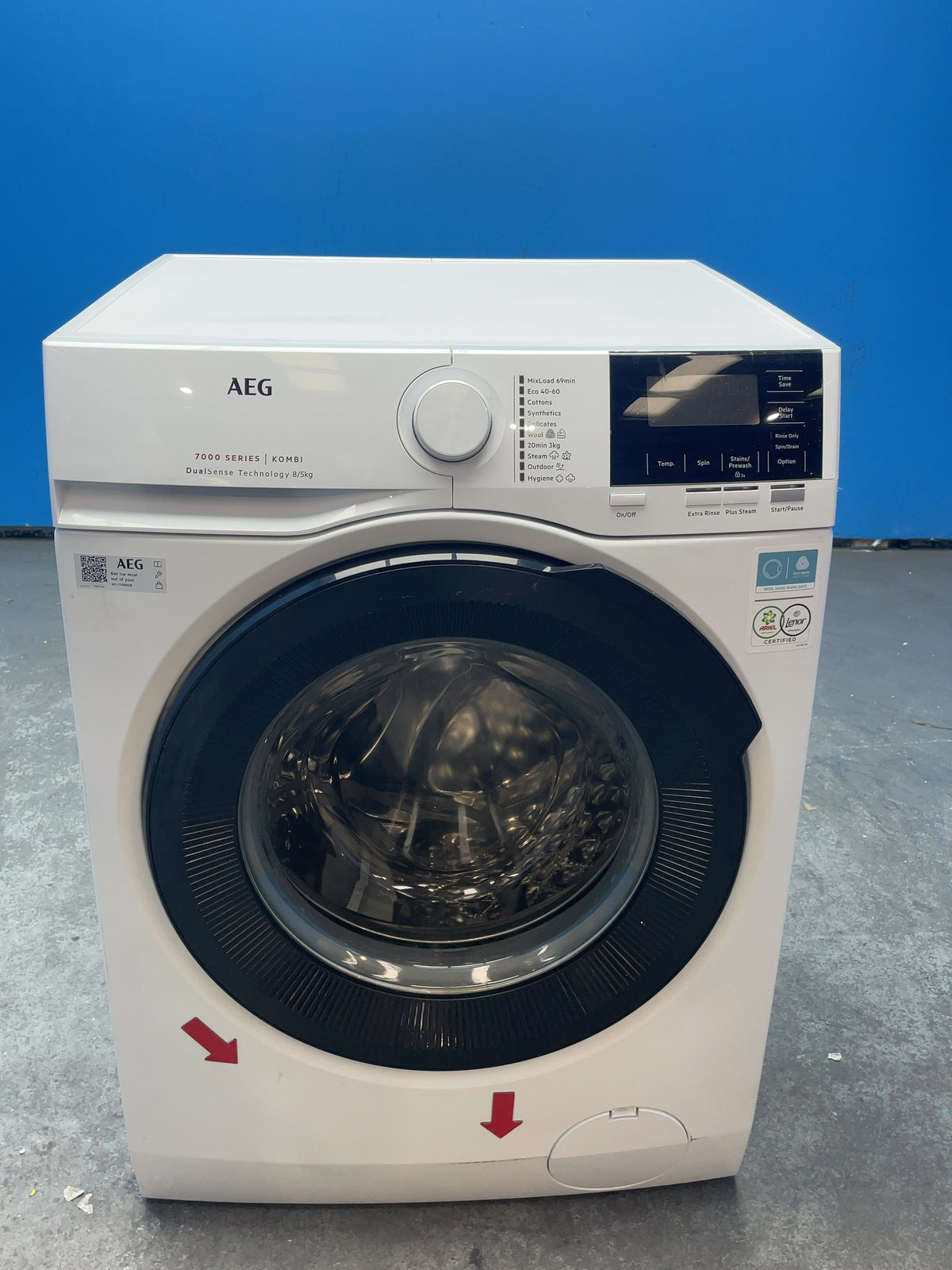 #GRC-164-753 - AEG 8kg 1400rpm Washing Machine – ProSteam, Steam Wash, Smart, White