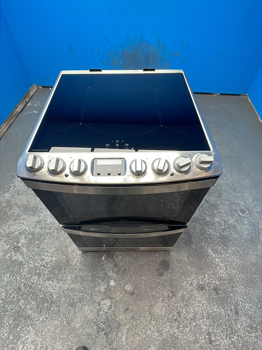 #GRC-164-770 - AEG 60cm Electric Double Oven Cooker – 112L Capacity, Induction Hob, SteamBake